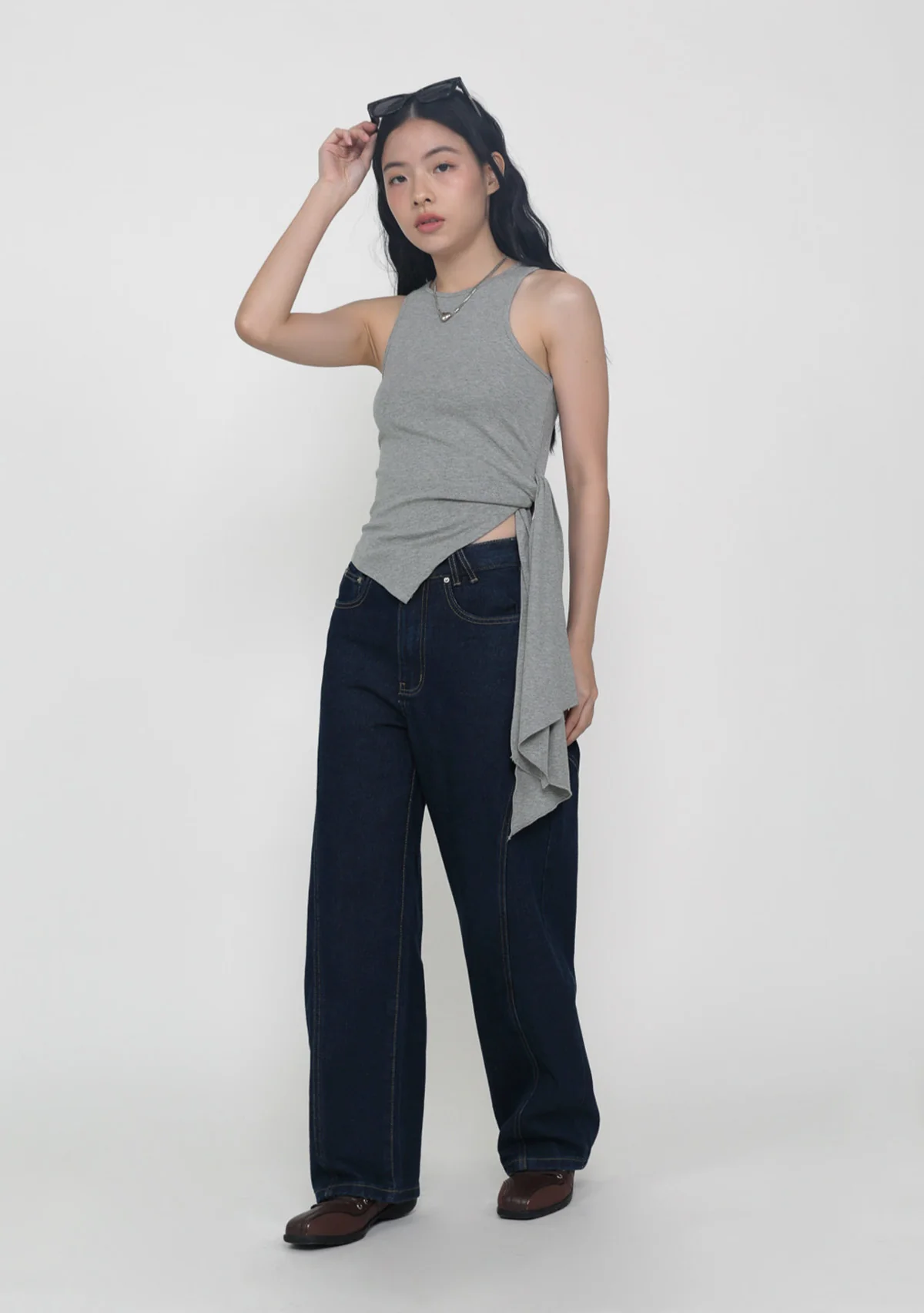 Maray Asymmetrical Knot Front Top - Image 13