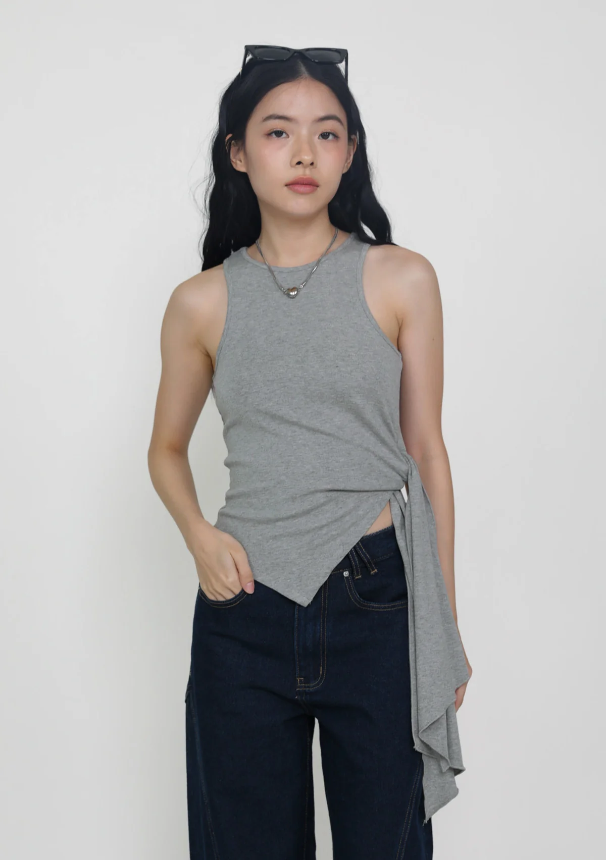 Maray Asymmetrical Knot Front Top - Image 16