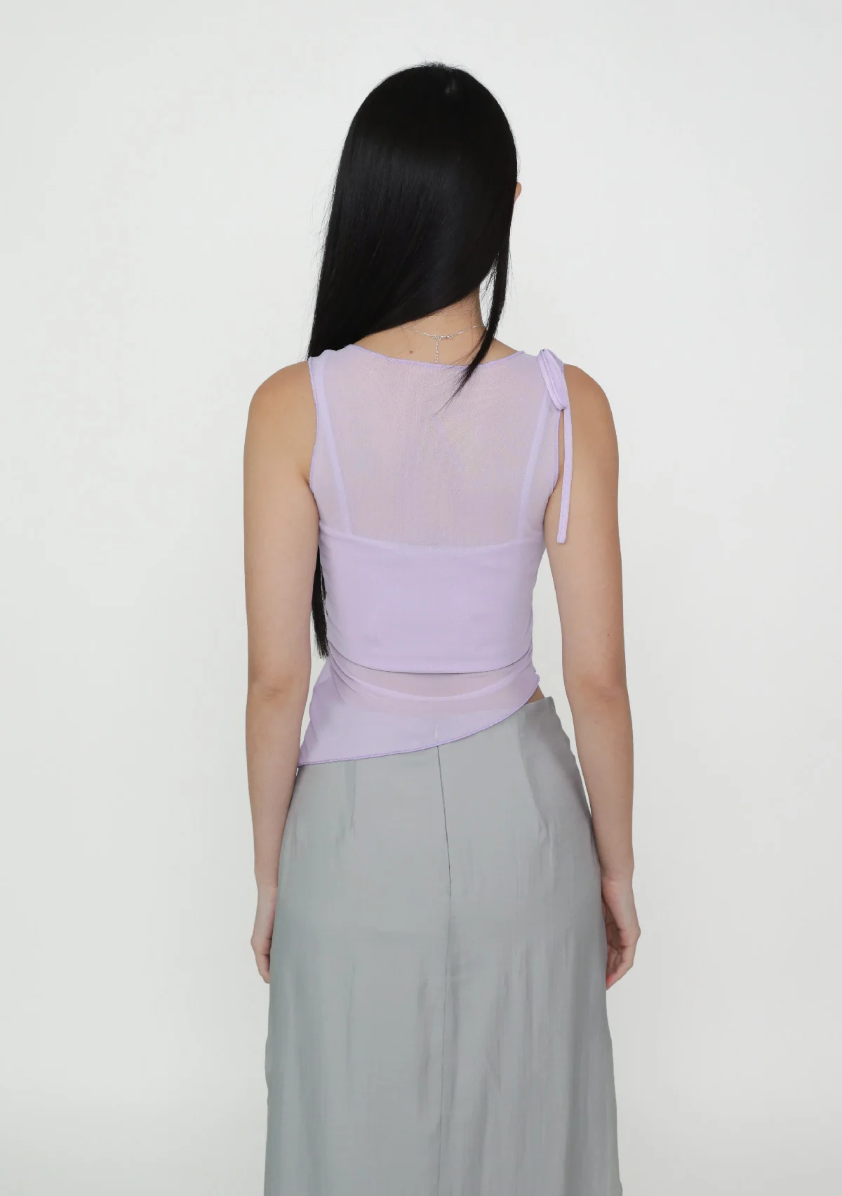 Joanna Asymmetrical Mesh Overlay Top - Image 22