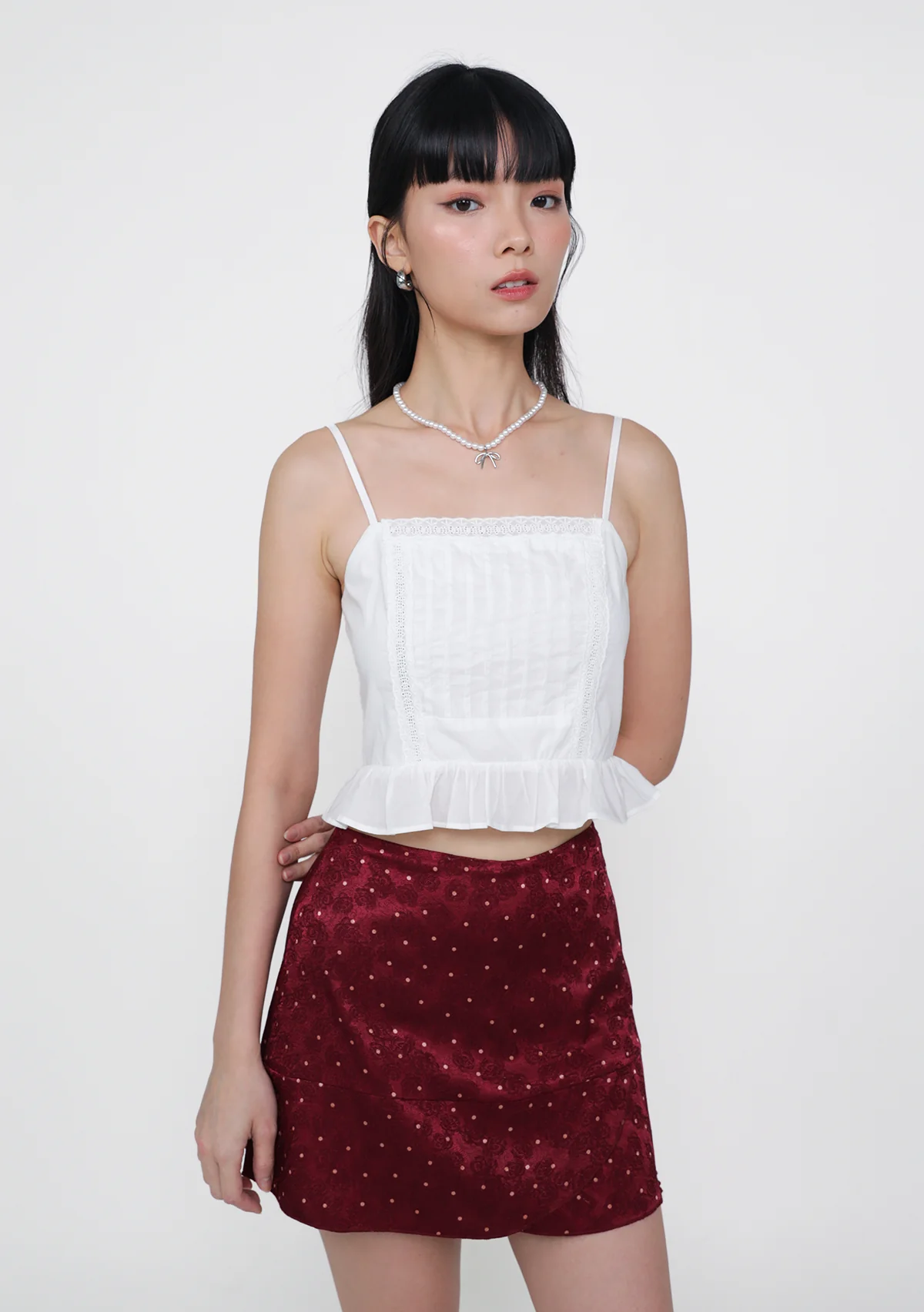Audrey Lace Trim Panelled Top
