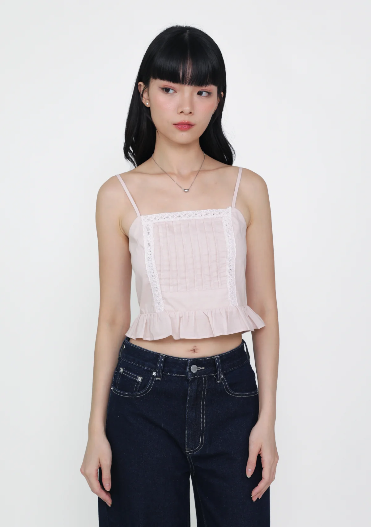 Audrey Lace Trim Panelled Top - Image 8