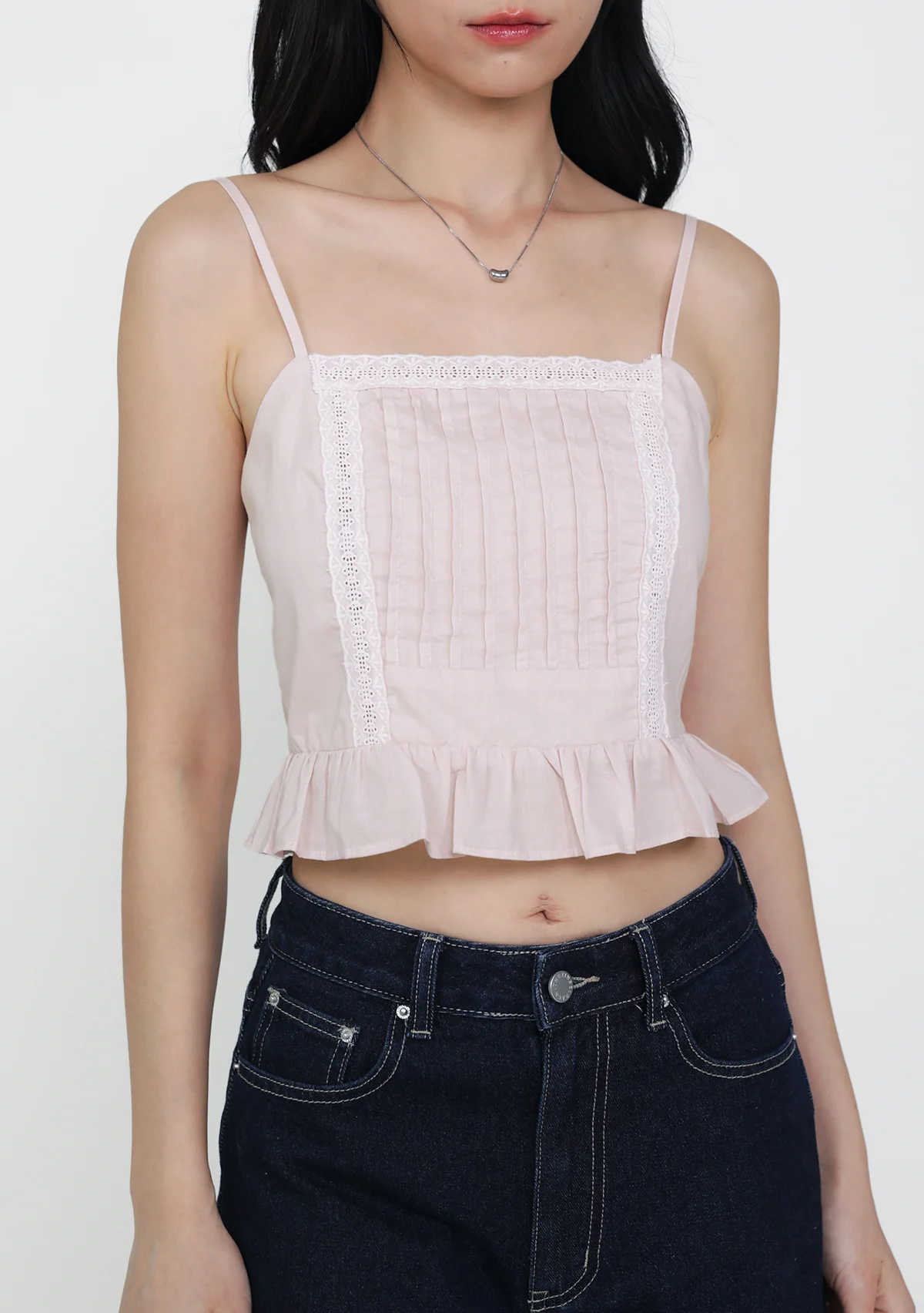 Audrey Lace Trim Panelled Top - Image 9