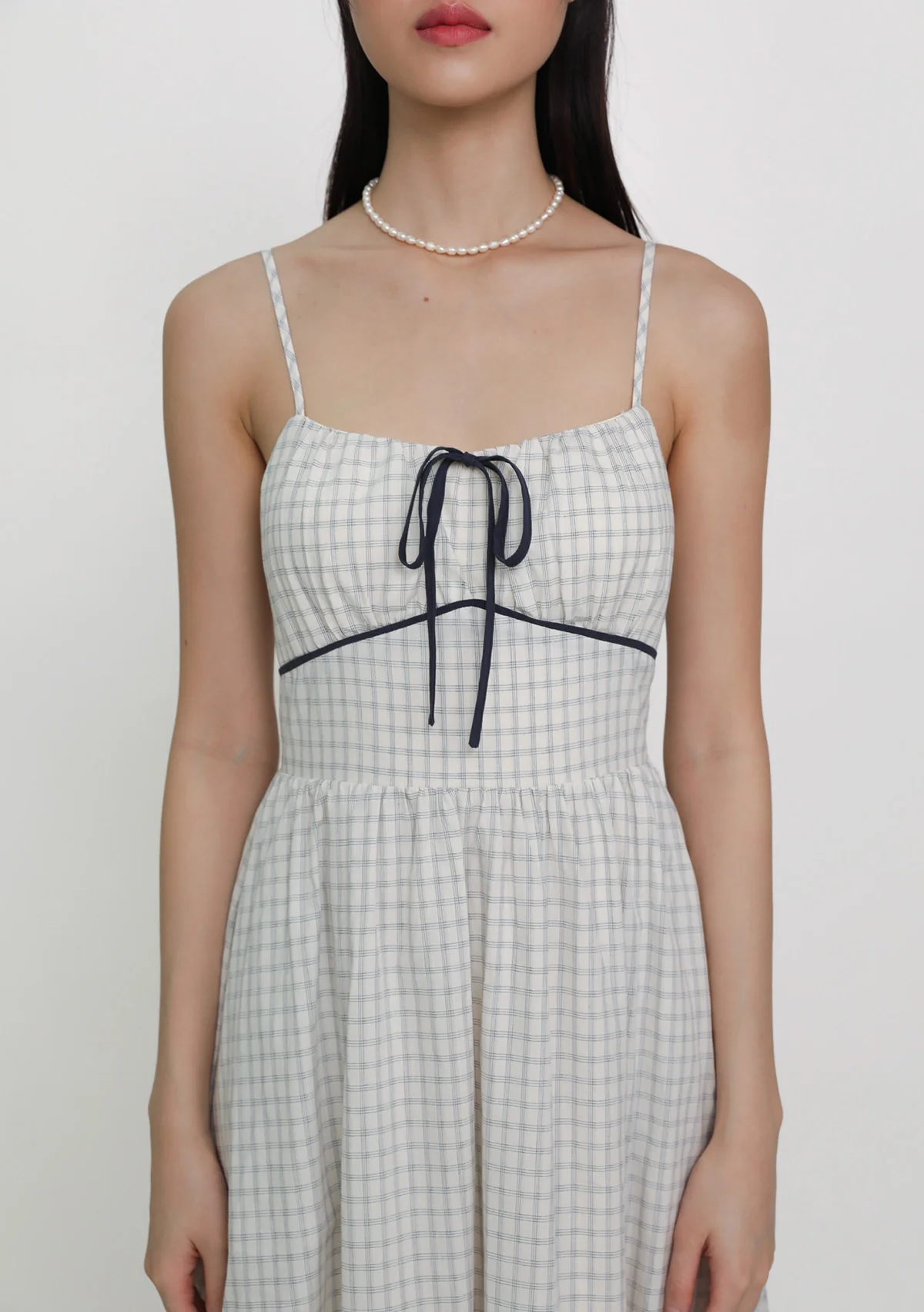 Aurelia Contrast Detail Midi Dress (Plaid) - Image 4
