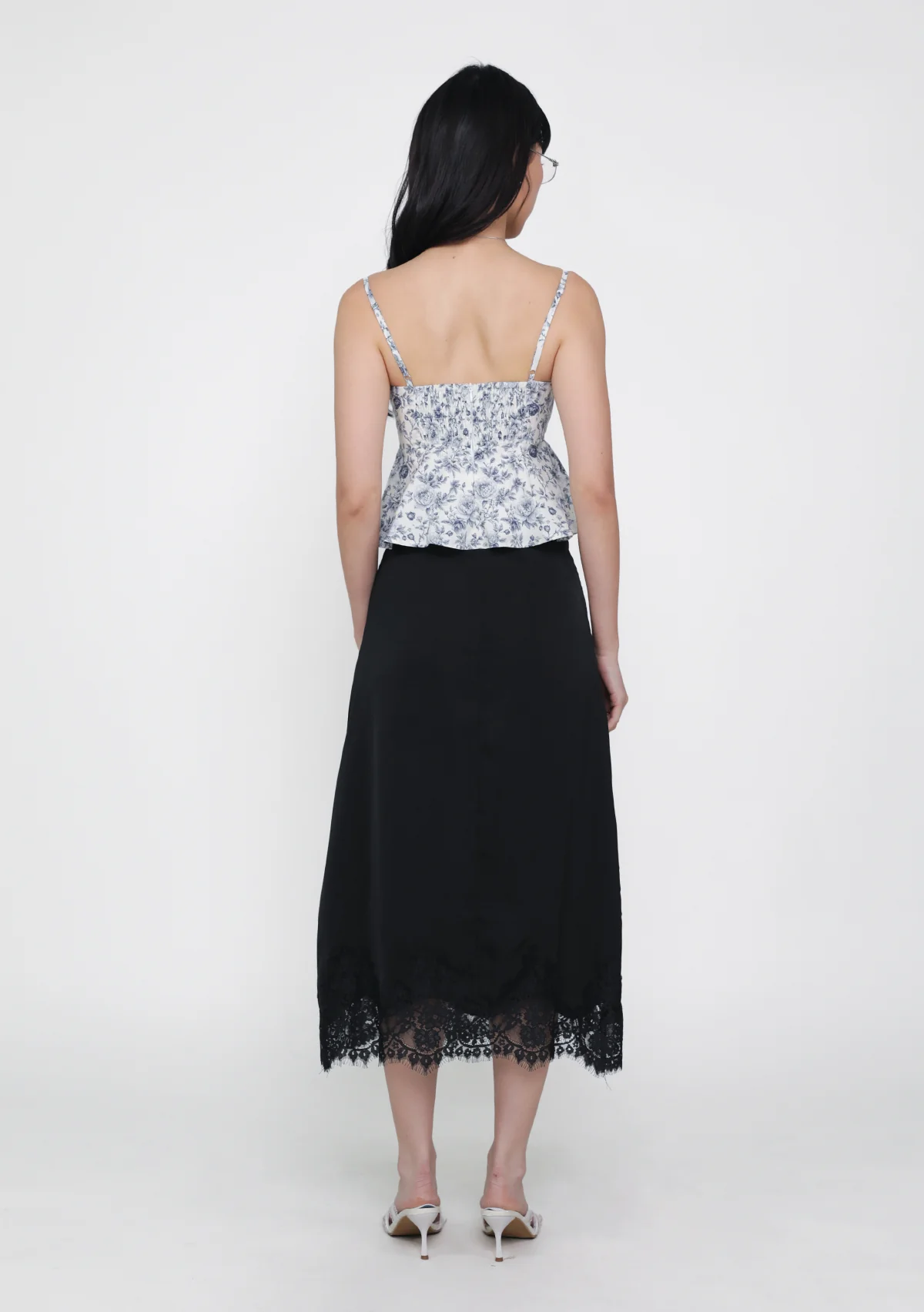 Aurénne Lace Hem Midi Skirt - Image 6