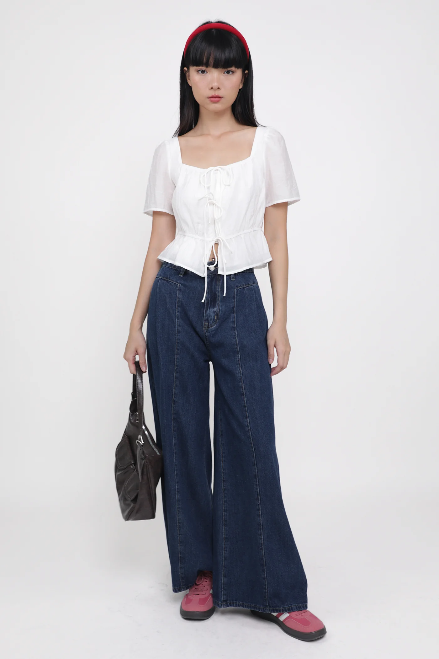 Avalynn Tie Front Sleeve Top