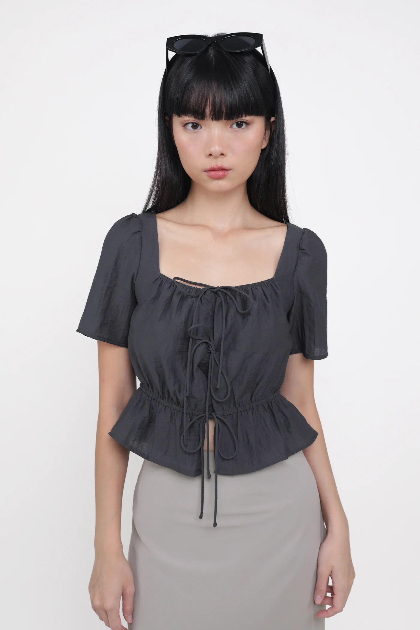 Avalynn Tie Front Sleeve Top - Image 10
