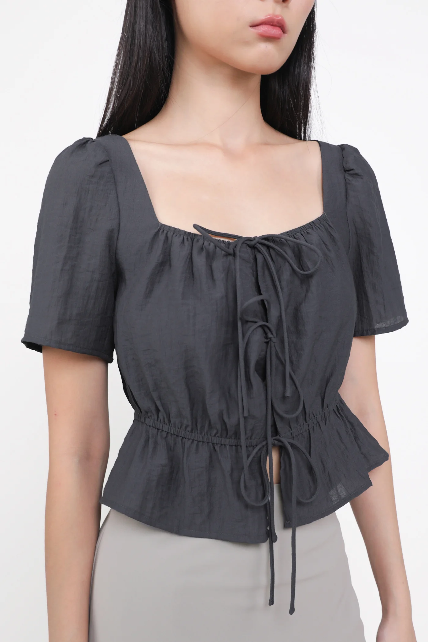 Avalynn Tie Front Sleeve Top - Image 11