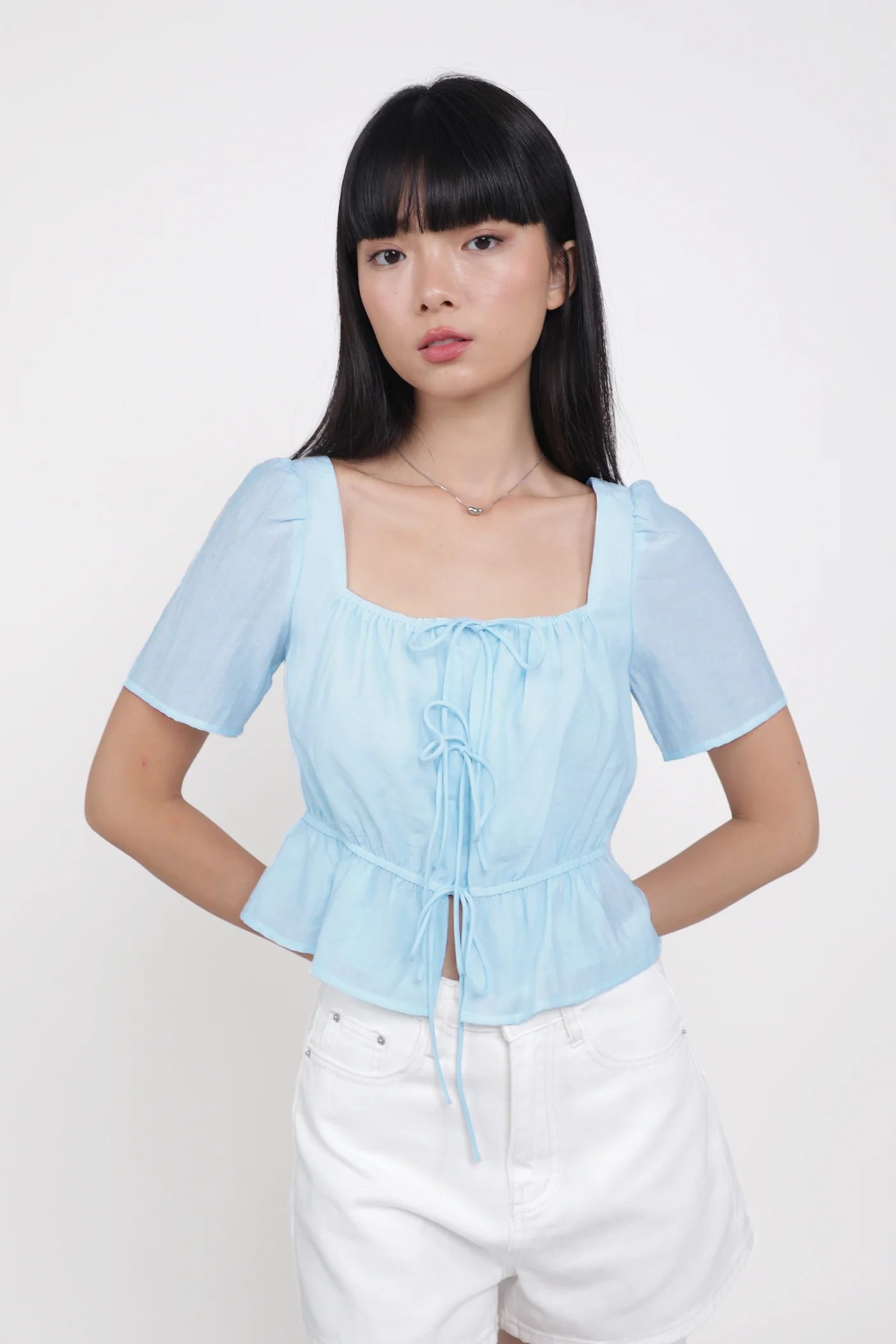 Avalynn Tie Front Sleeve Top - Image 16