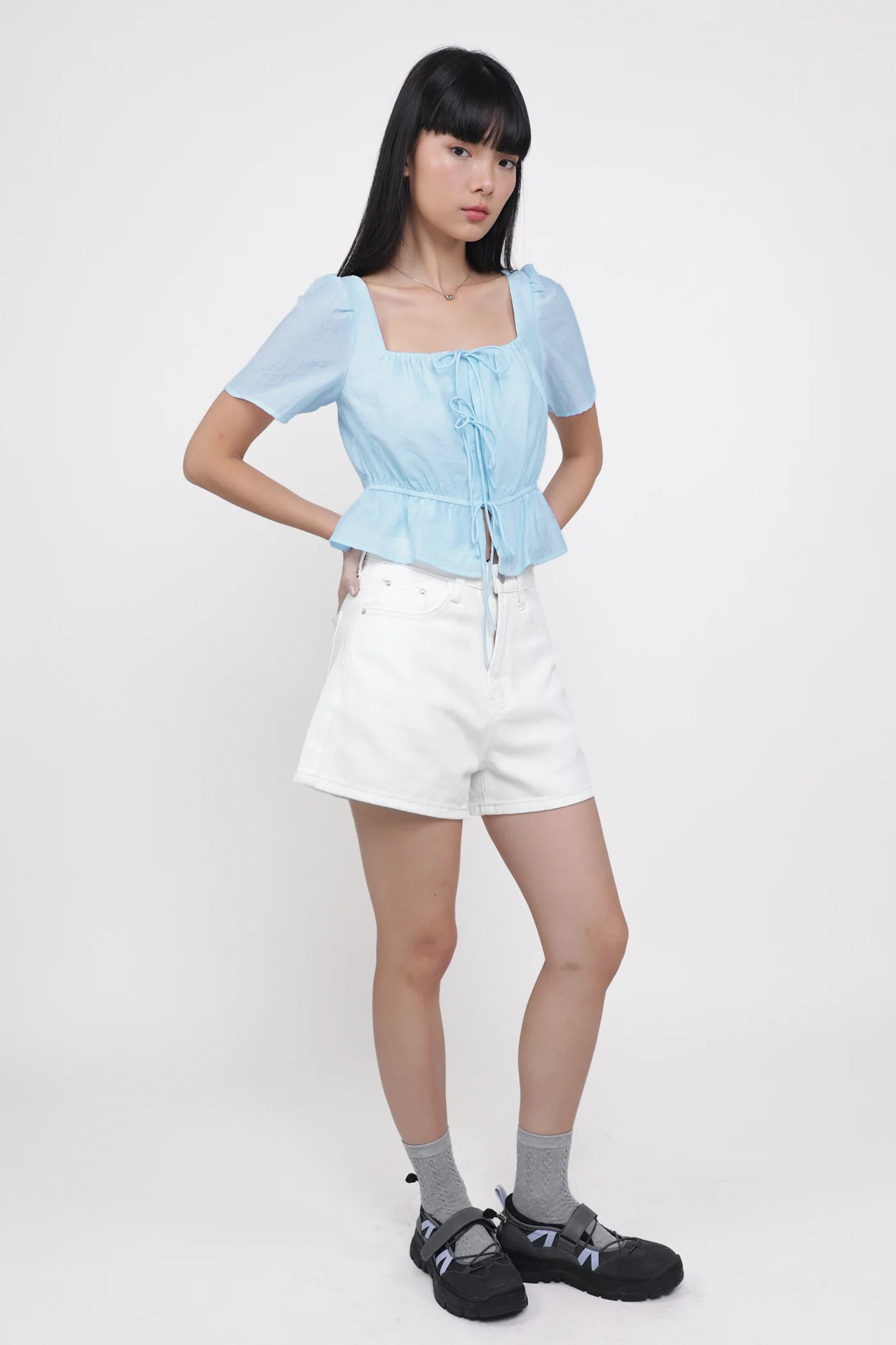 Avalynn Tie Front Sleeve Top - Image 20