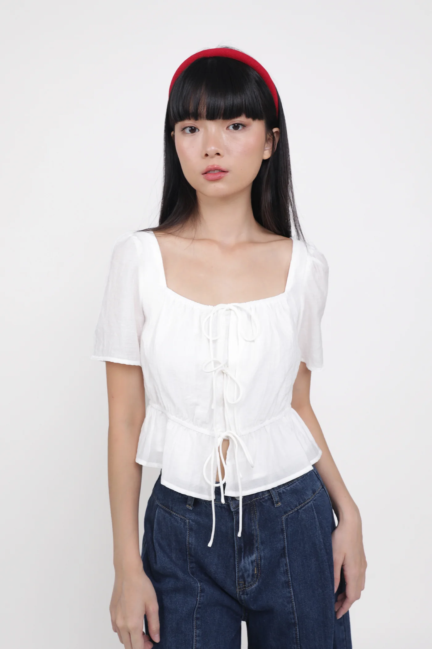 Avalynn Tie Front Sleeve Top - Image 3