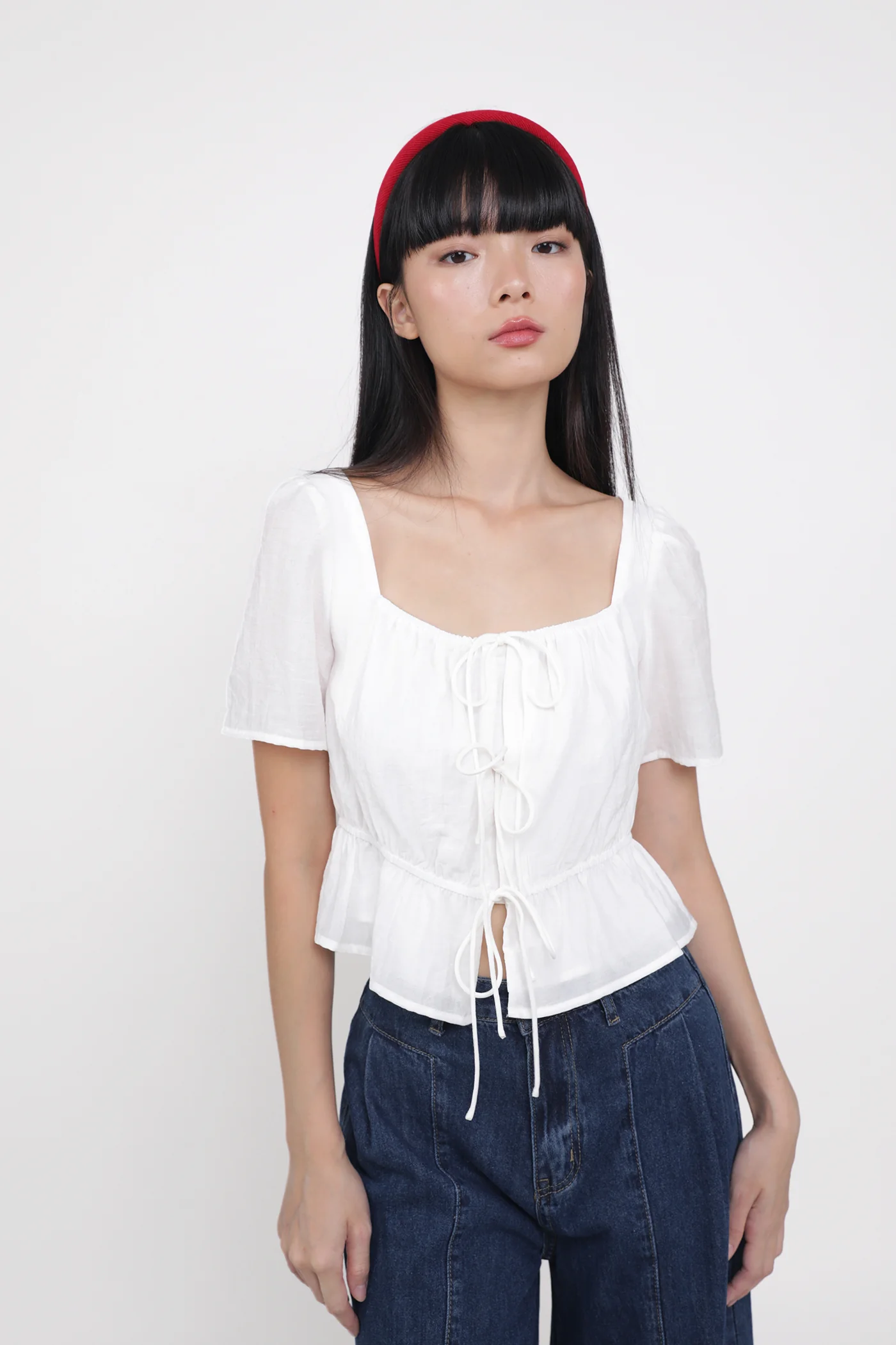 Avalynn Tie Front Sleeve Top - Image 5