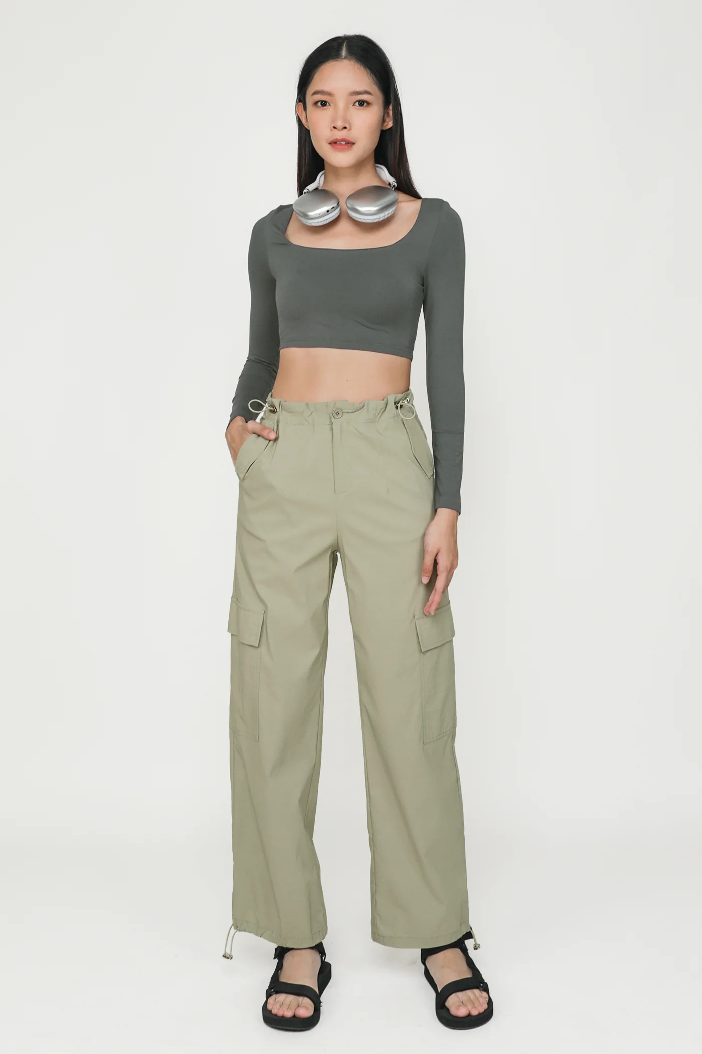 Avril Long Sleeve Padded Top - Image 16