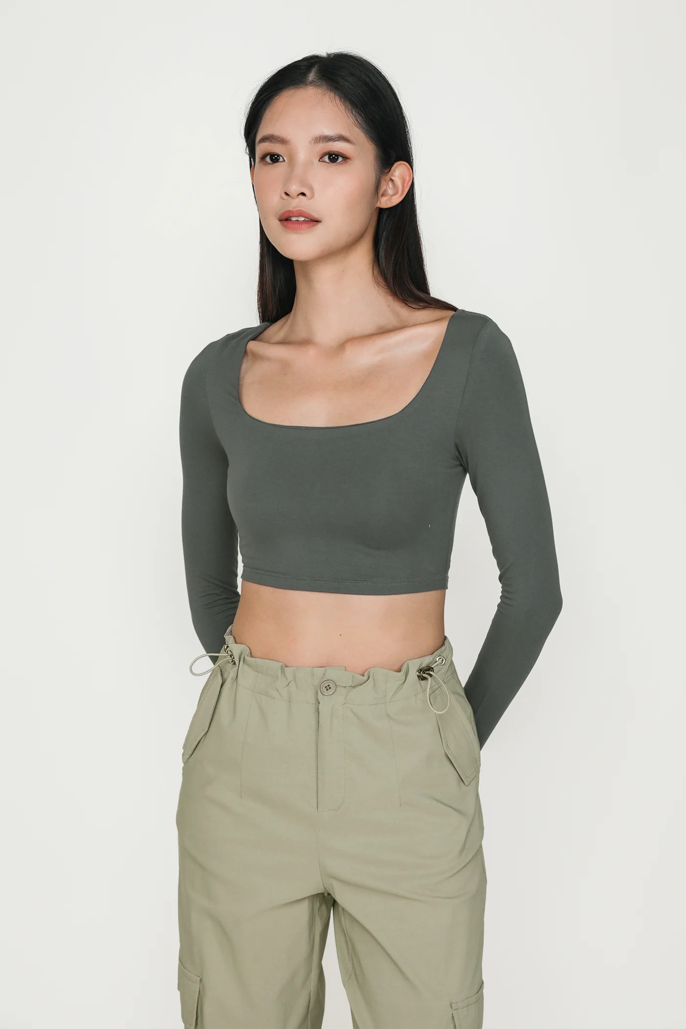 Avril Long Sleeve Padded Top - Image 17