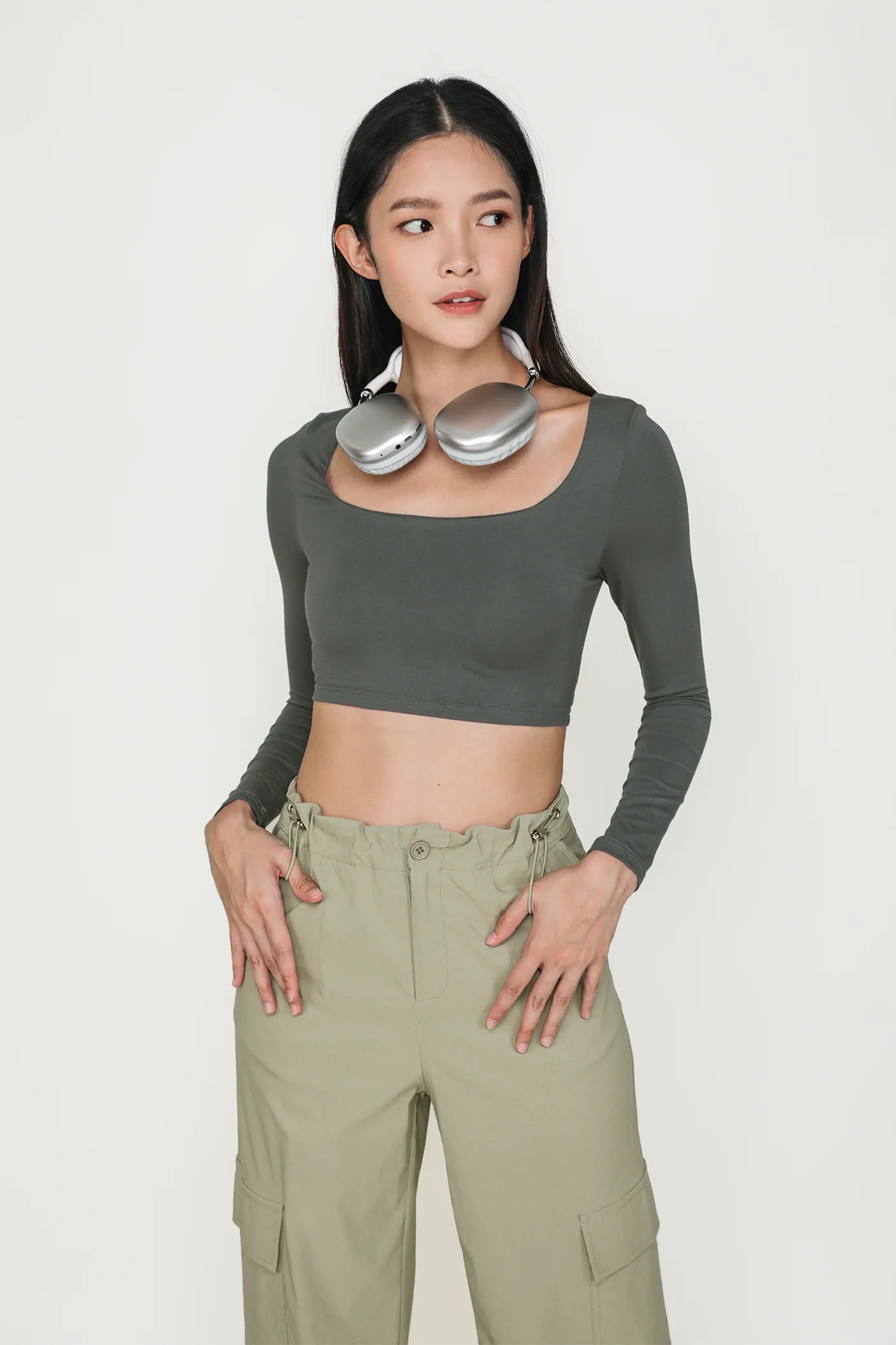 Avril Long Sleeve Padded Top - Image 19