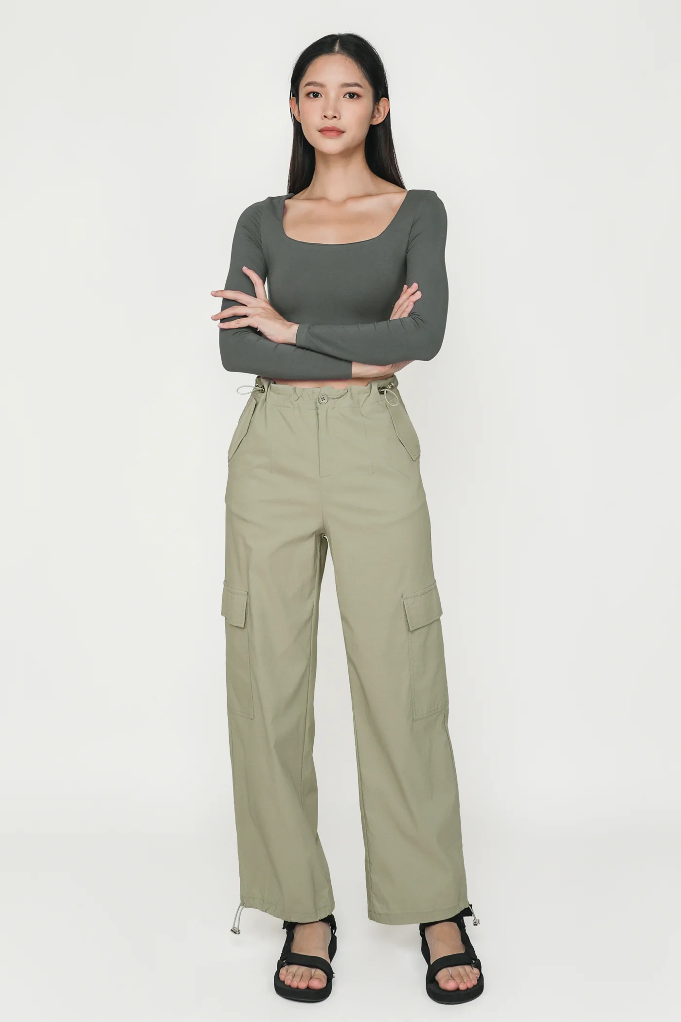 Avril Long Sleeve Padded Top - Image 20