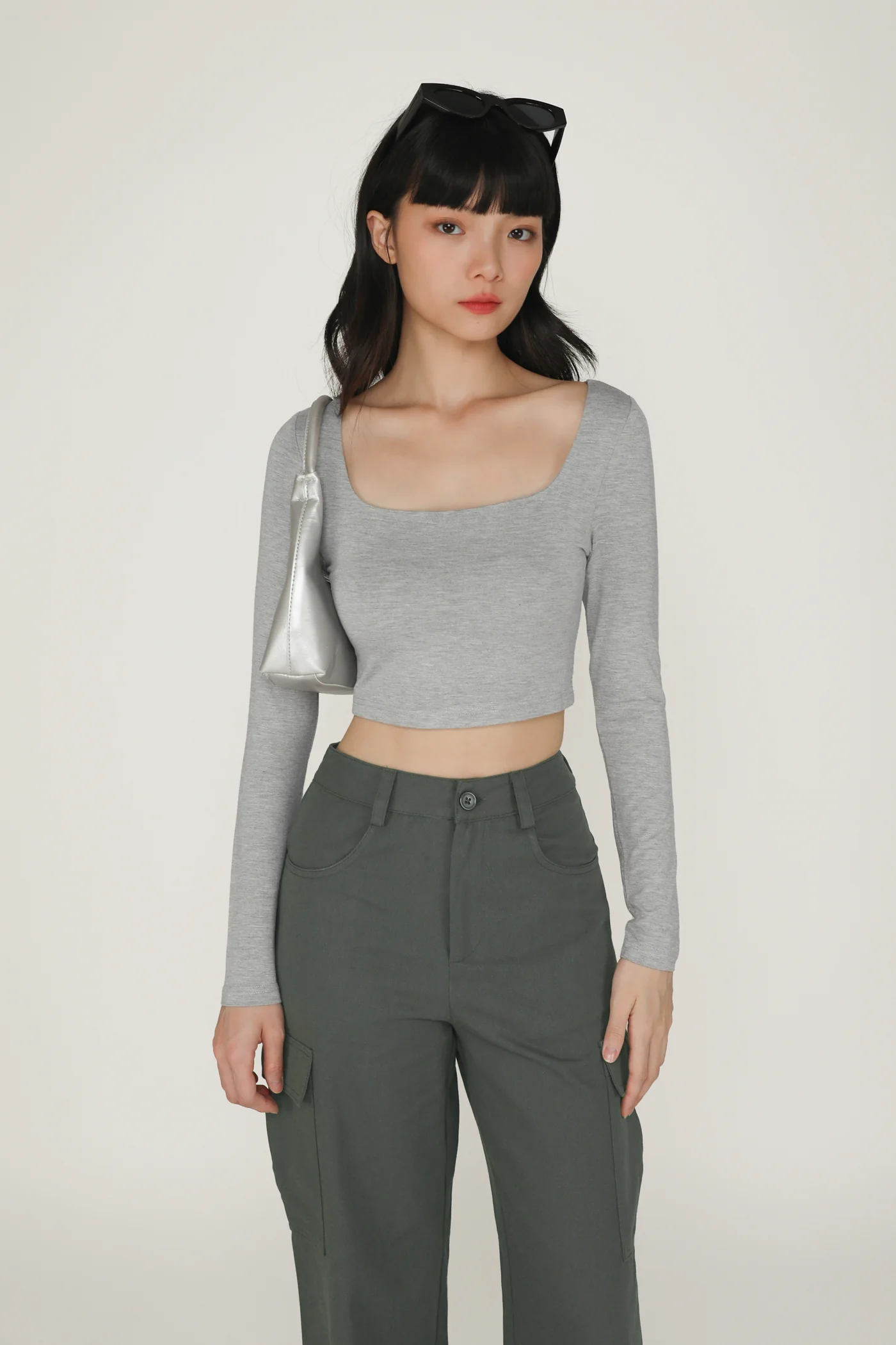 Avril Long Sleeve Padded Top - Image 28