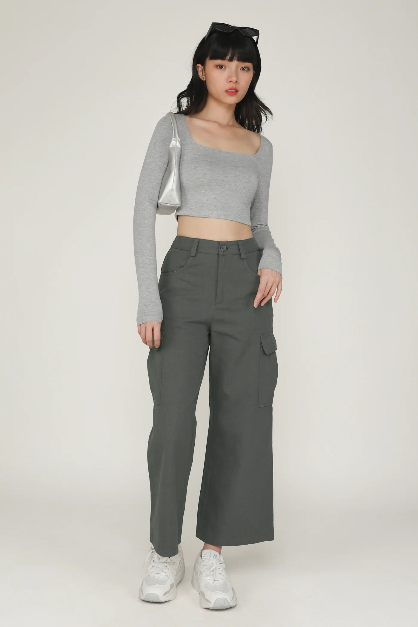 Avril Long Sleeve Padded Top - Image 33