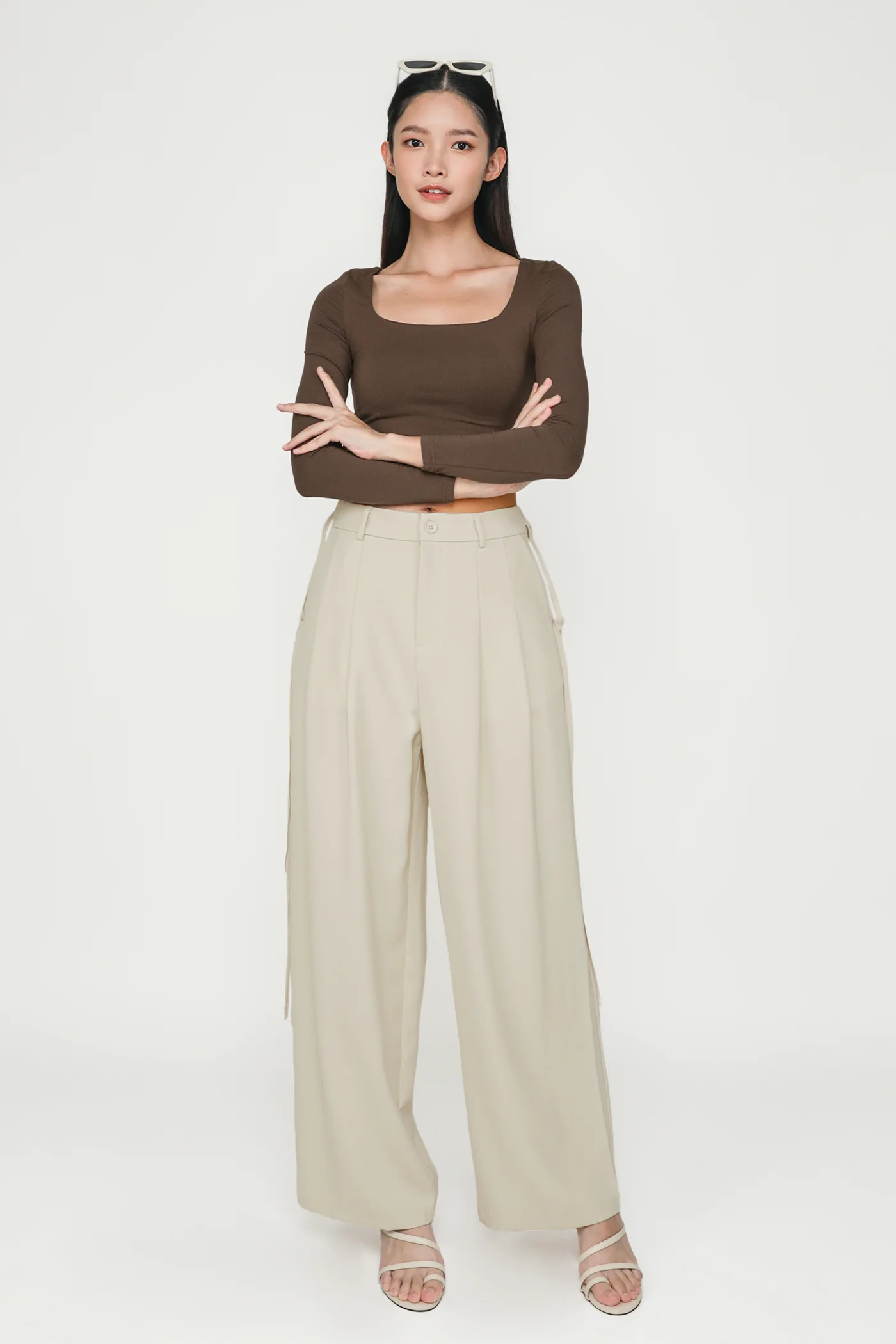 Avril Long Sleeve Padded Top - Image 6