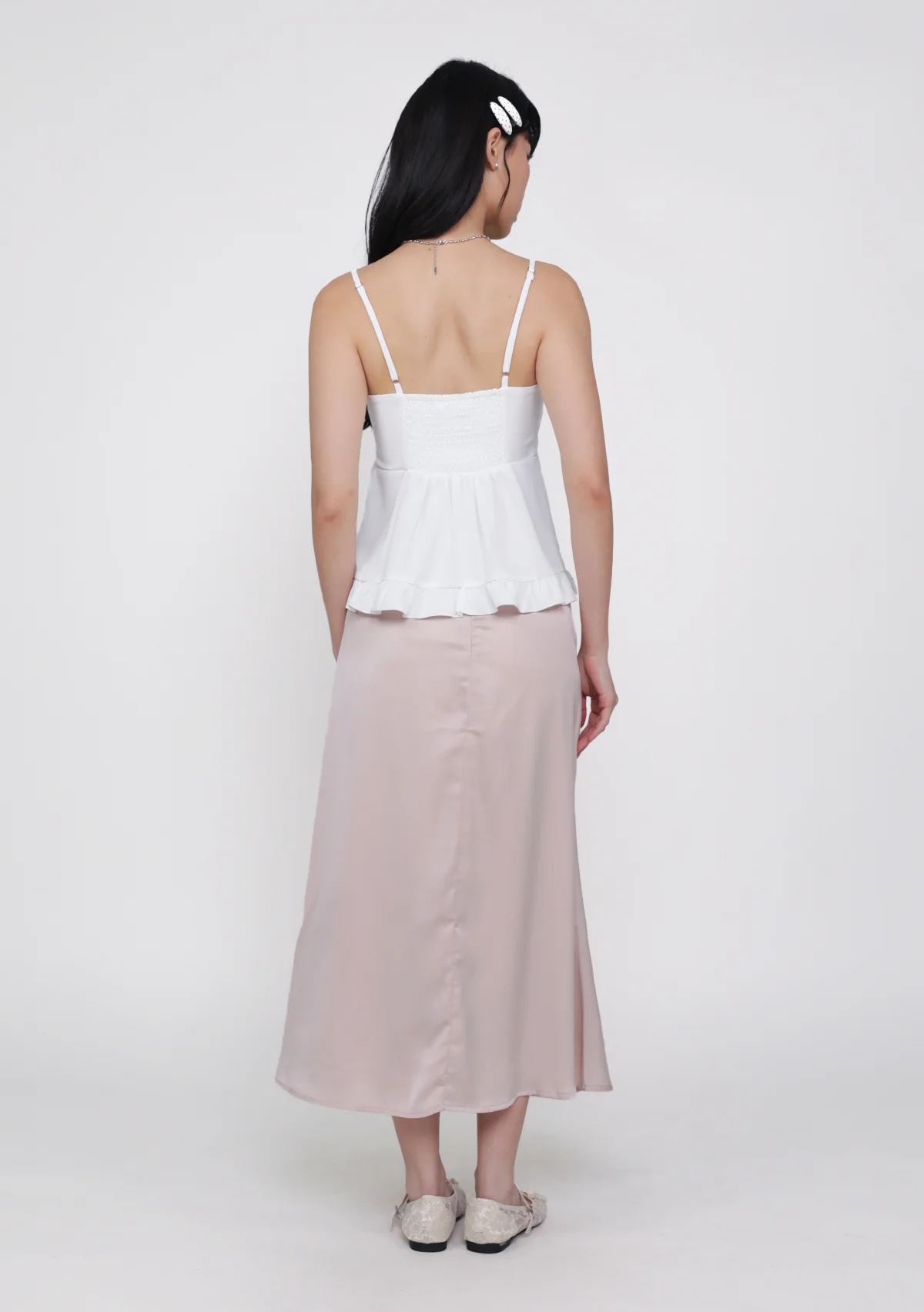 Marilyn Bias Cut Midi Skirt (Sheen) - Image 31