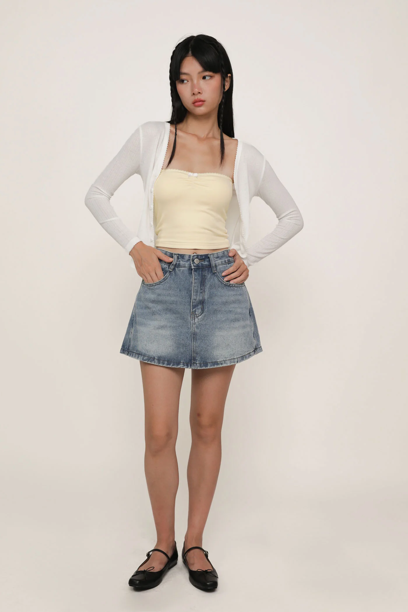 Bradley Denim Skorts - Image 3