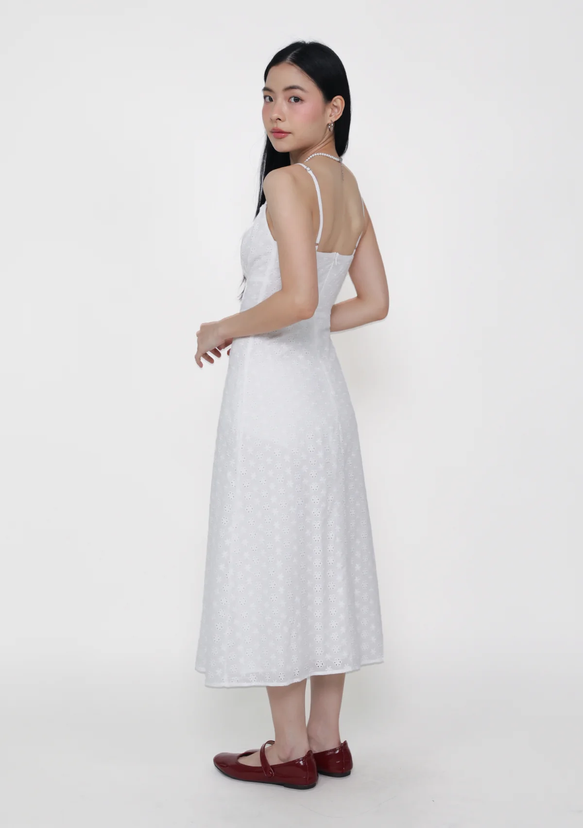 Bree Ruched Front Dress (Eyelet) - Image 11