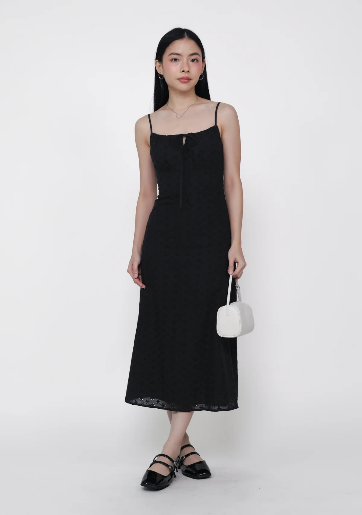 Bree Ruched Front Dress (Eyelet) - Image 2