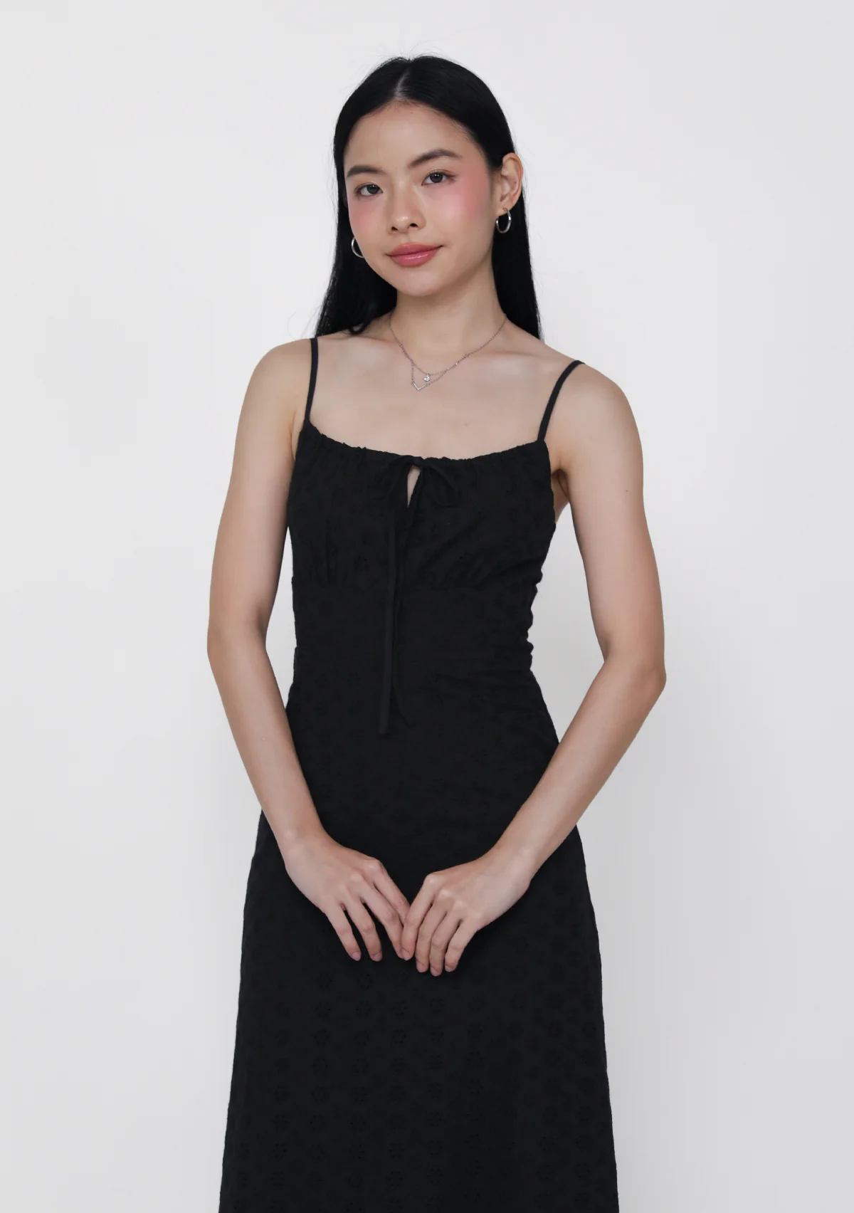 Bree Ruched Front Dress (Eyelet) - Image 3