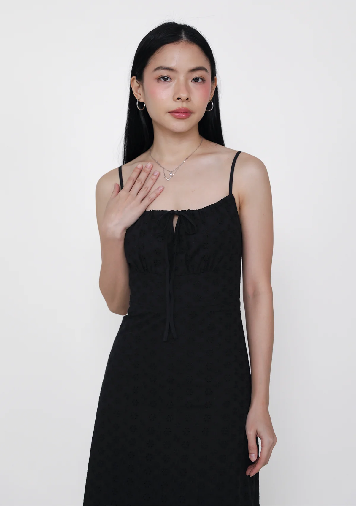 Bree Ruched Front Dress (Eyelet) - Image 4