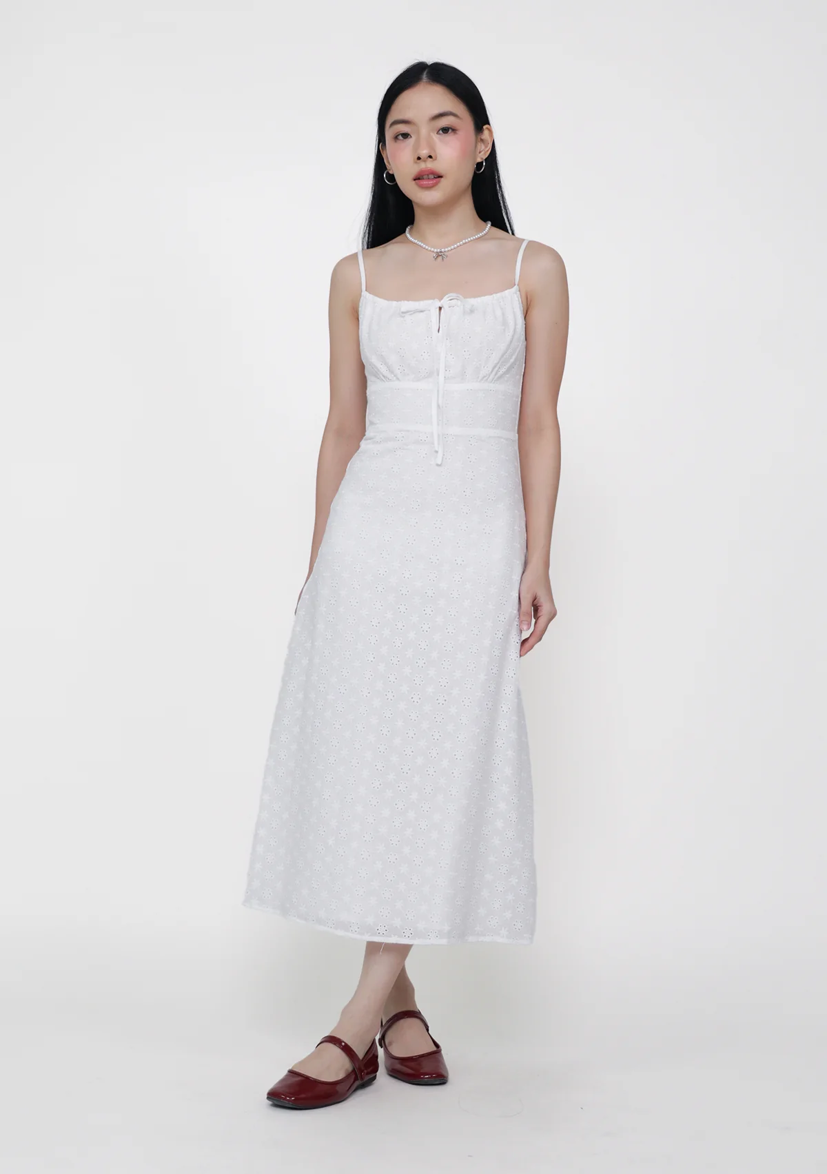 Bree Ruched Front Dress (Eyelet) - Image 7