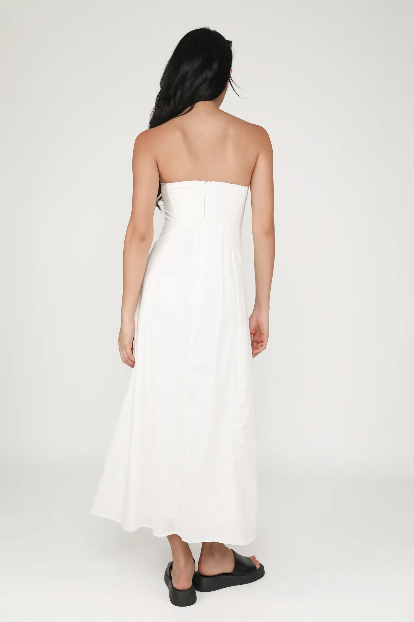 Brenda Linen Tube Padded Maxi Dress - Image 14