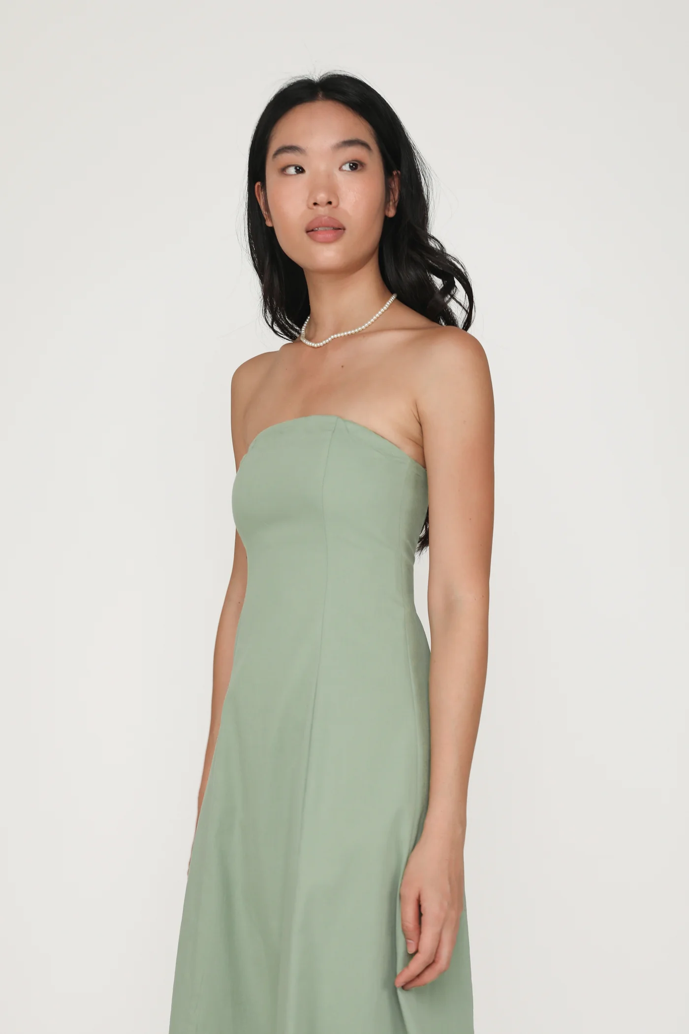 Brenda Linen Tube Padded Maxi Dress - Image 19