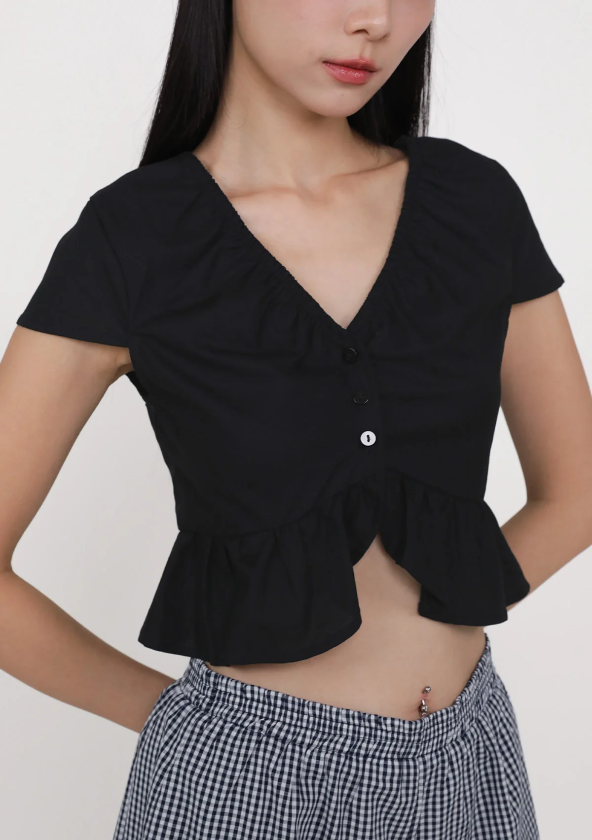 Hanni Button Babydoll Top - Image 6