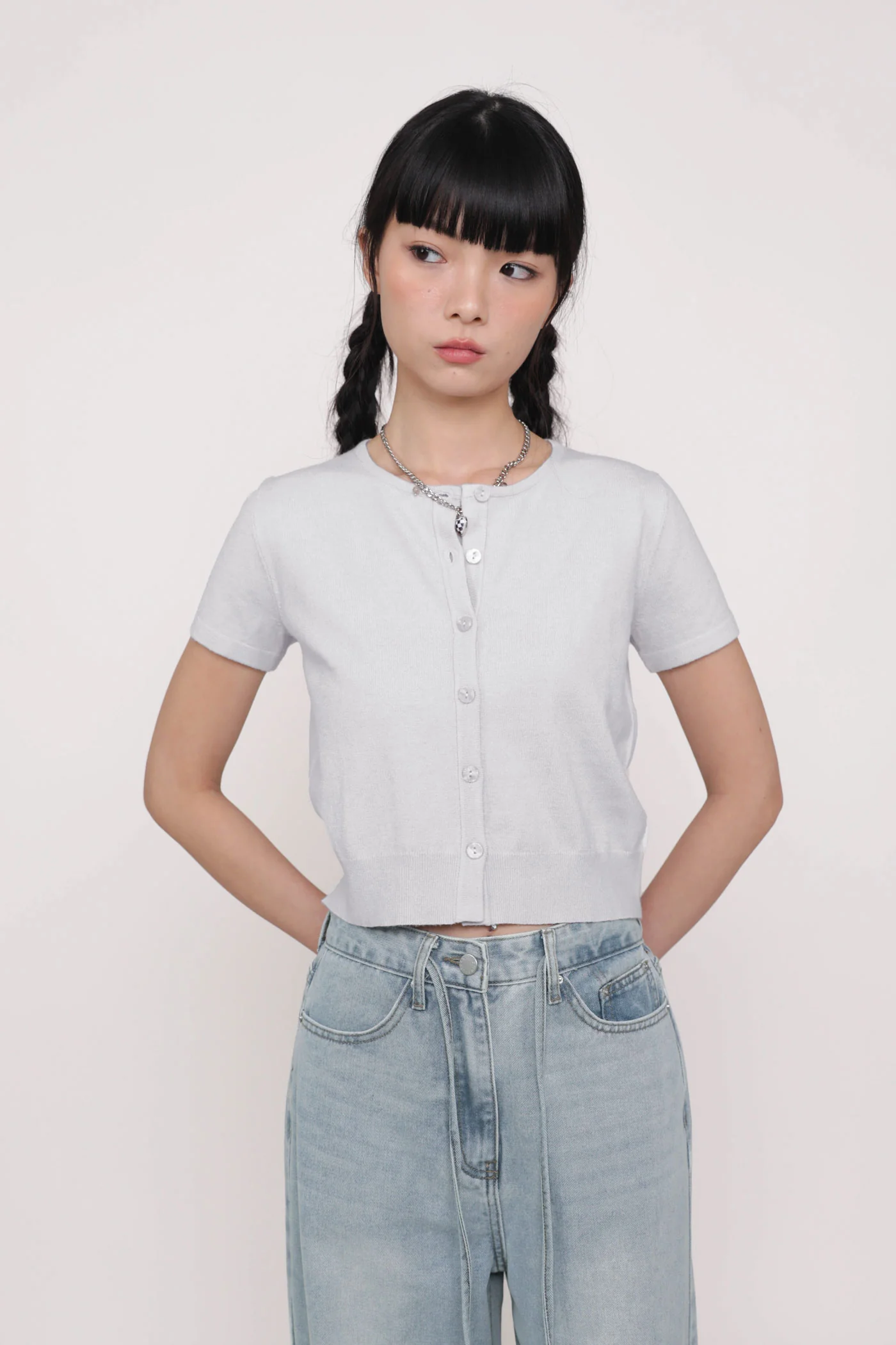 Selina Button Knit Top - Image 2