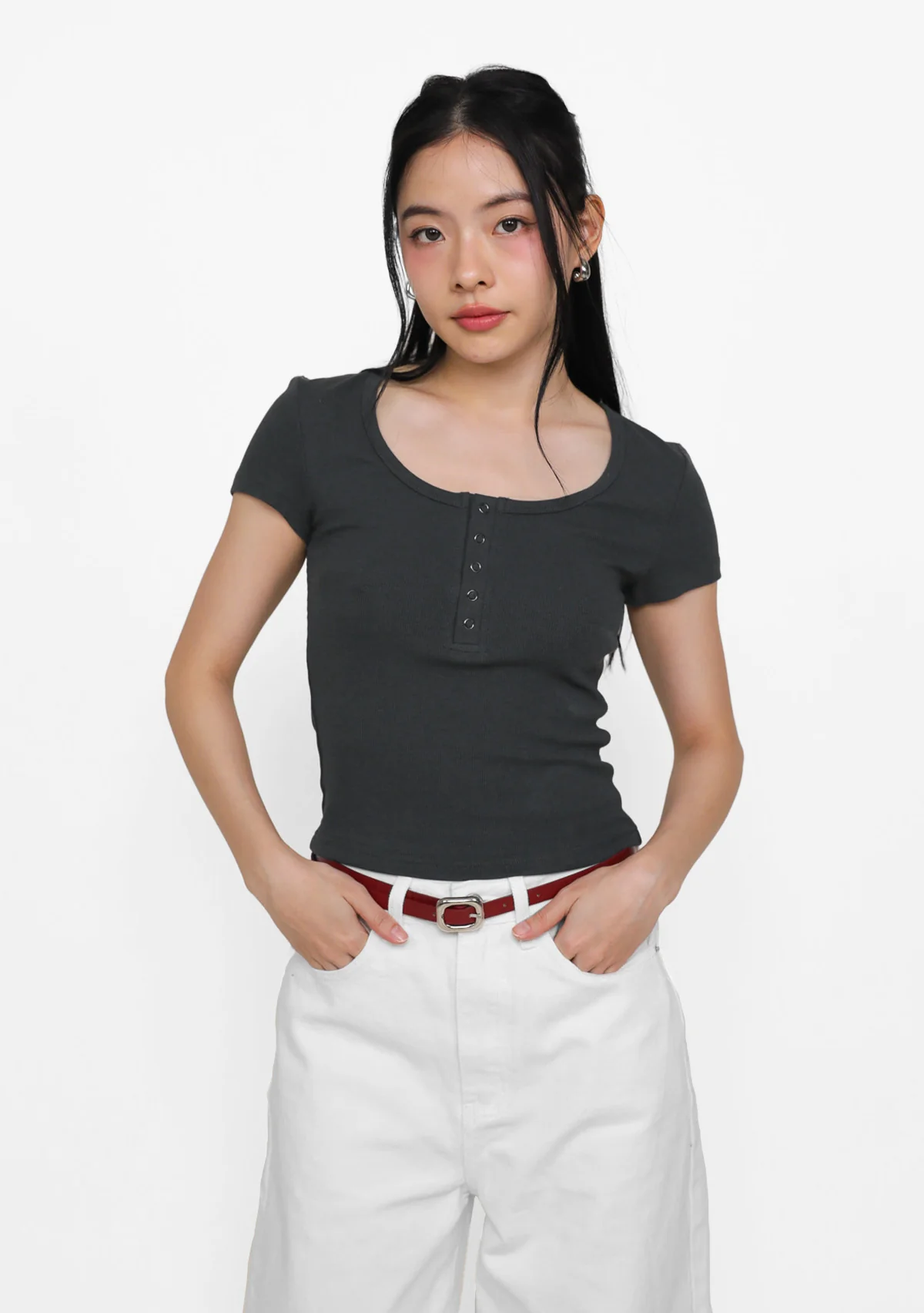 Bonnie Button Basic Top - Image 5