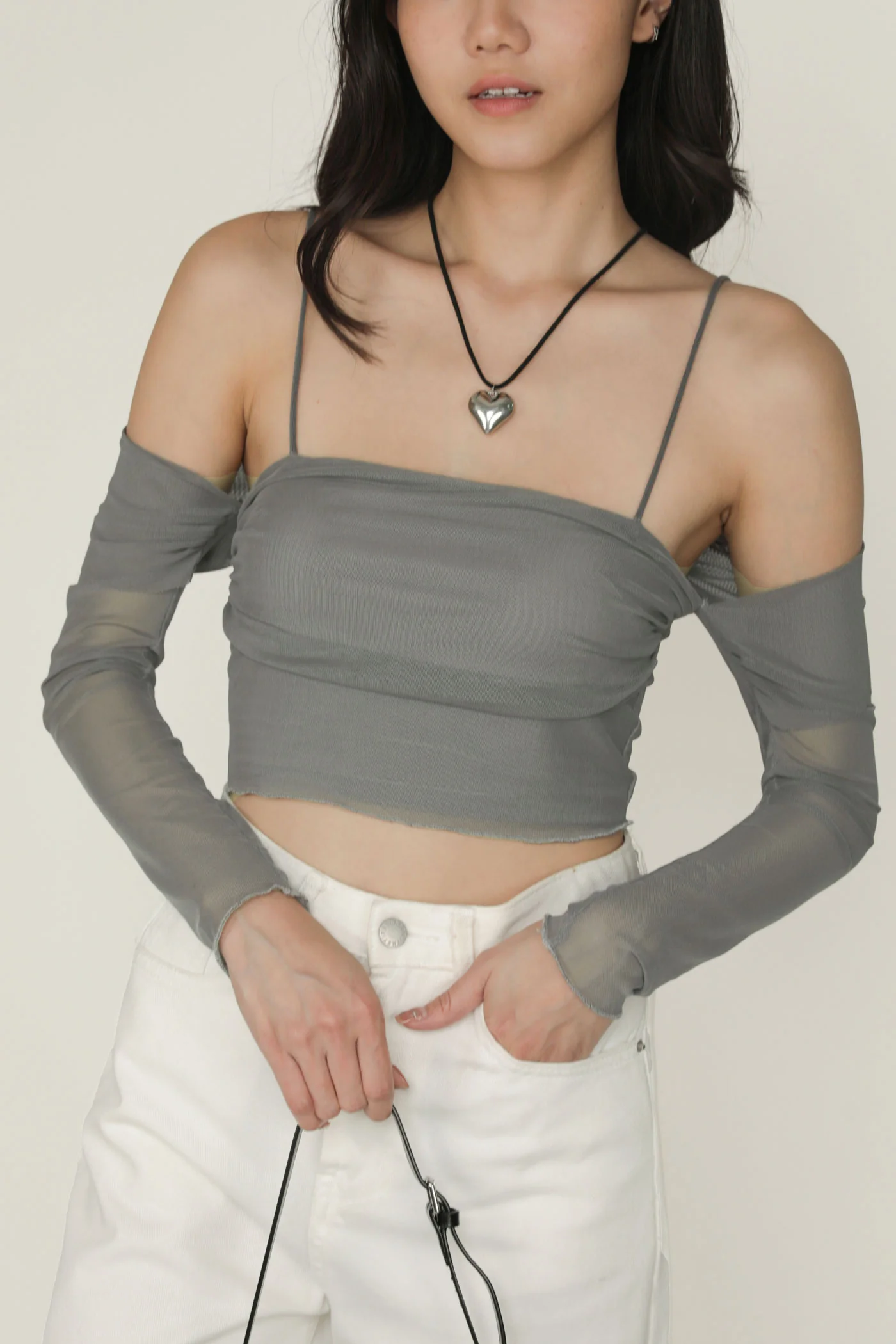 Cadilyn Mesh Sleeve Top - Image 18