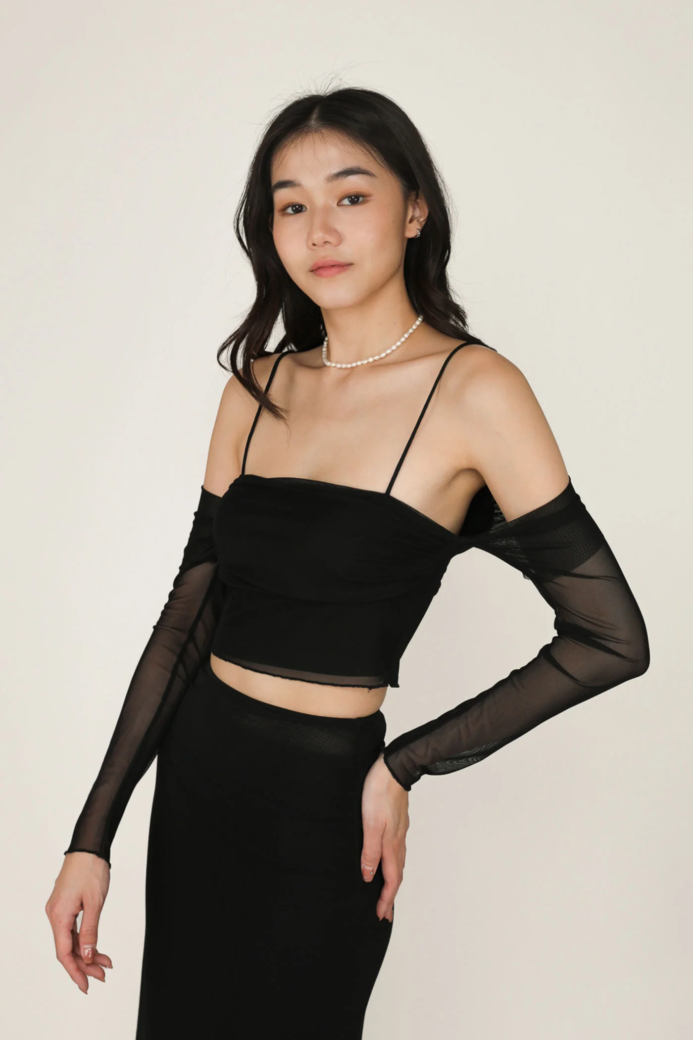 Cadilyn Mesh Sleeve Top - Image 2