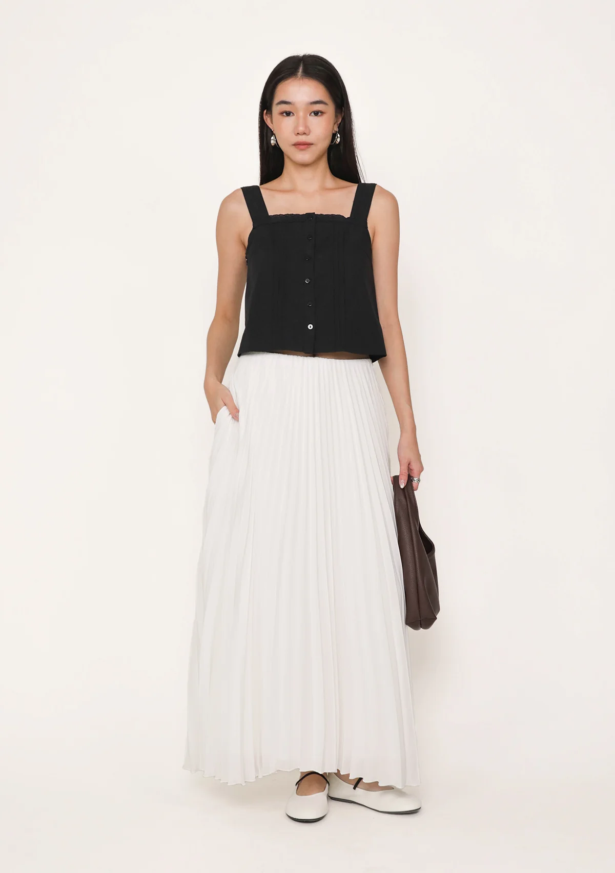 Caprina Pleated Maxi Skirt