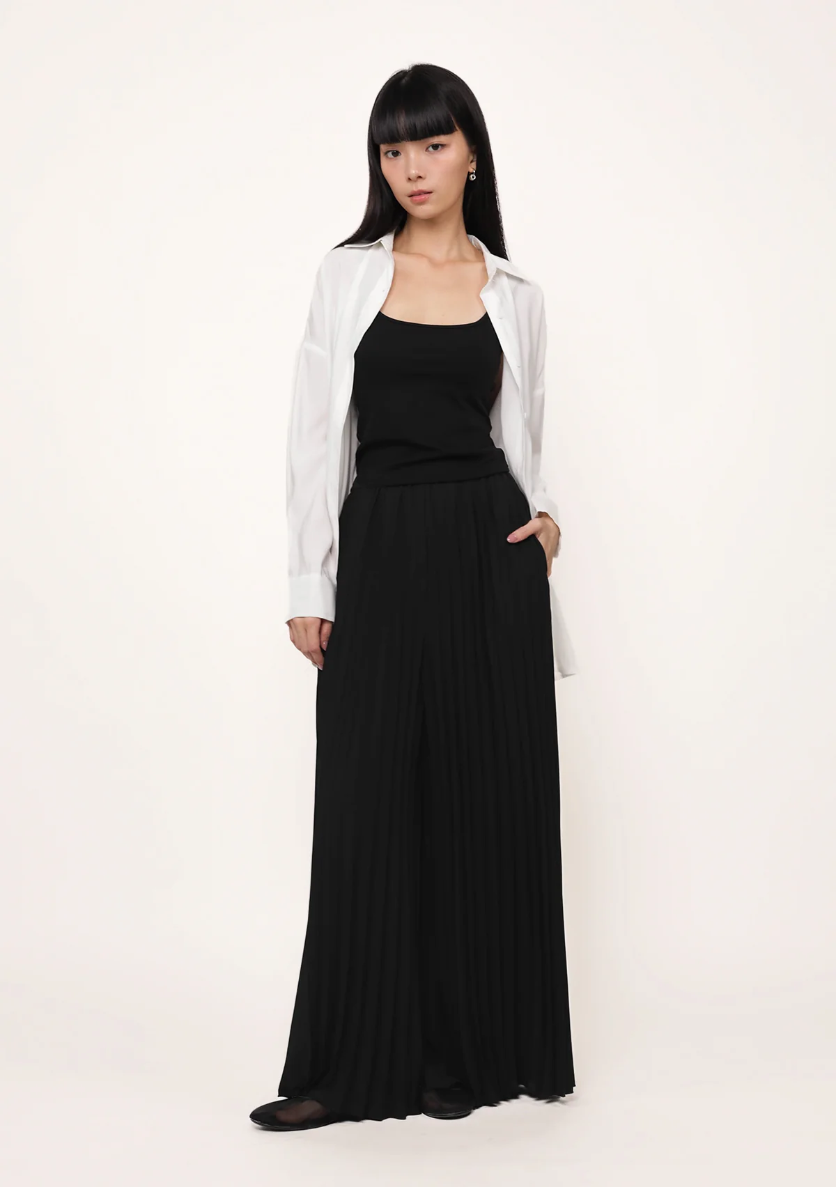 Caprina Pleated Wide Leg Pants - Image 3