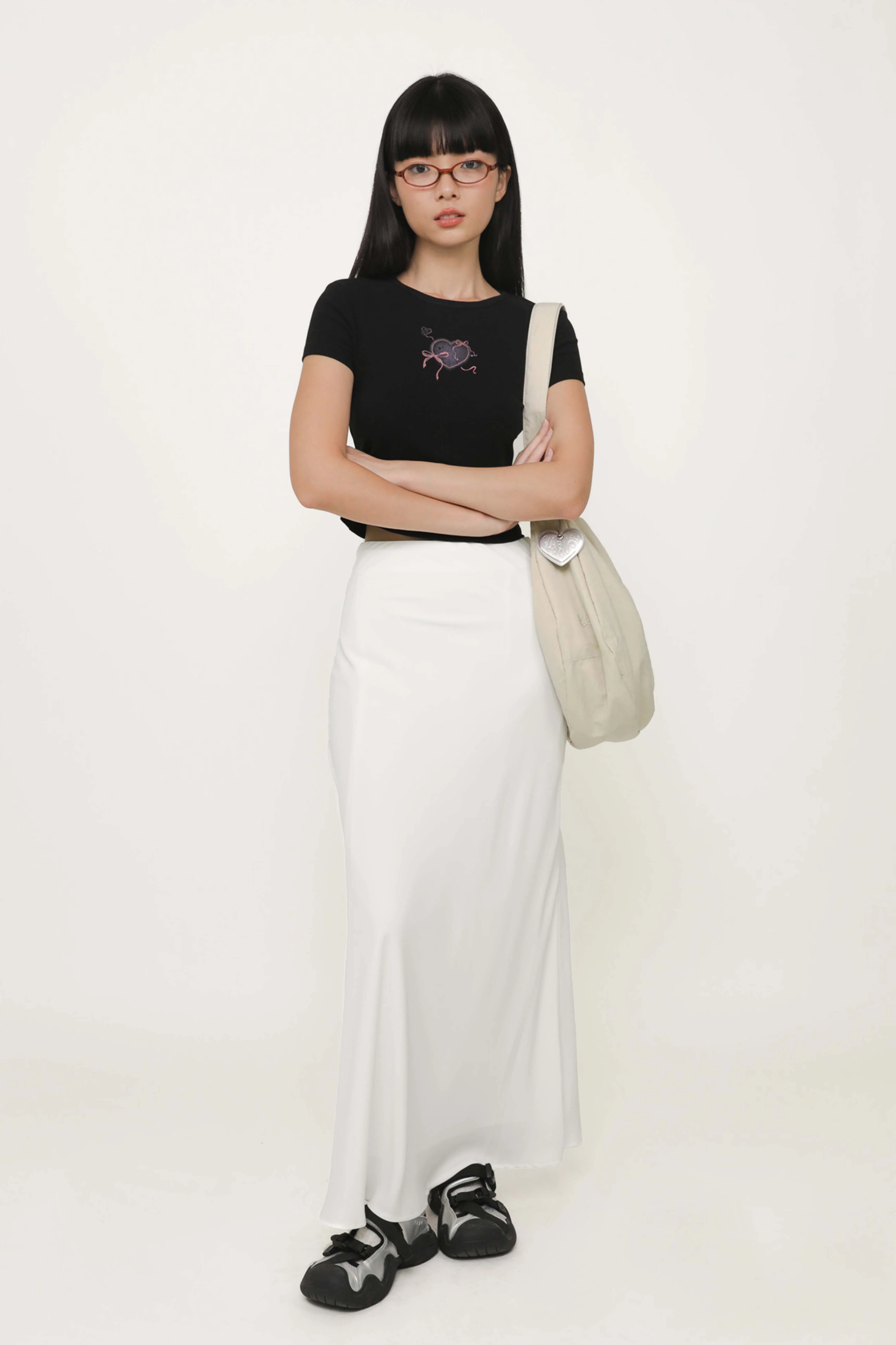 Carey Bias Cut Maxi Skirt - Image 3