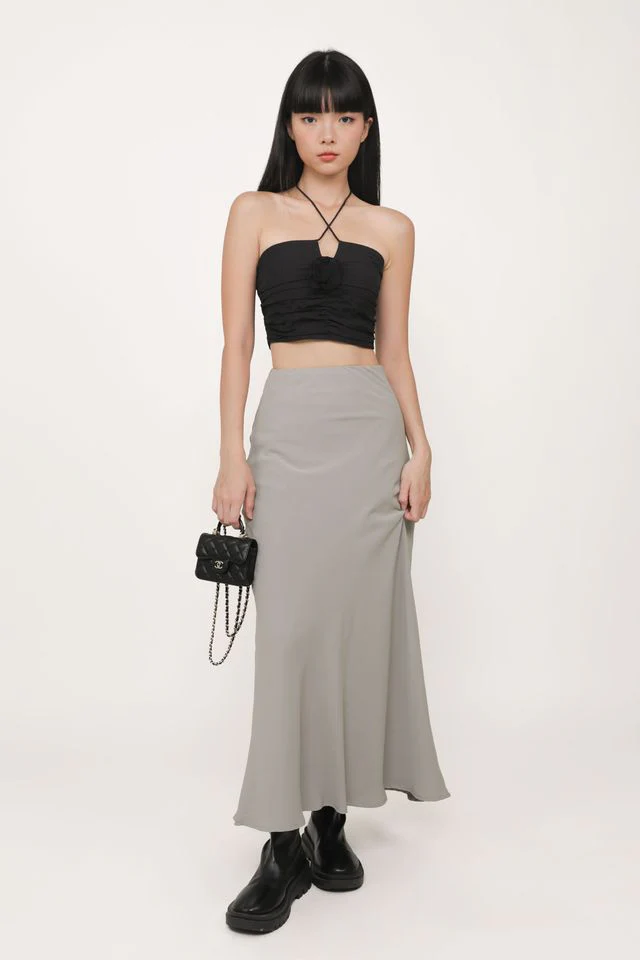 Carey Bias Cut Maxi Skirt - Image 9