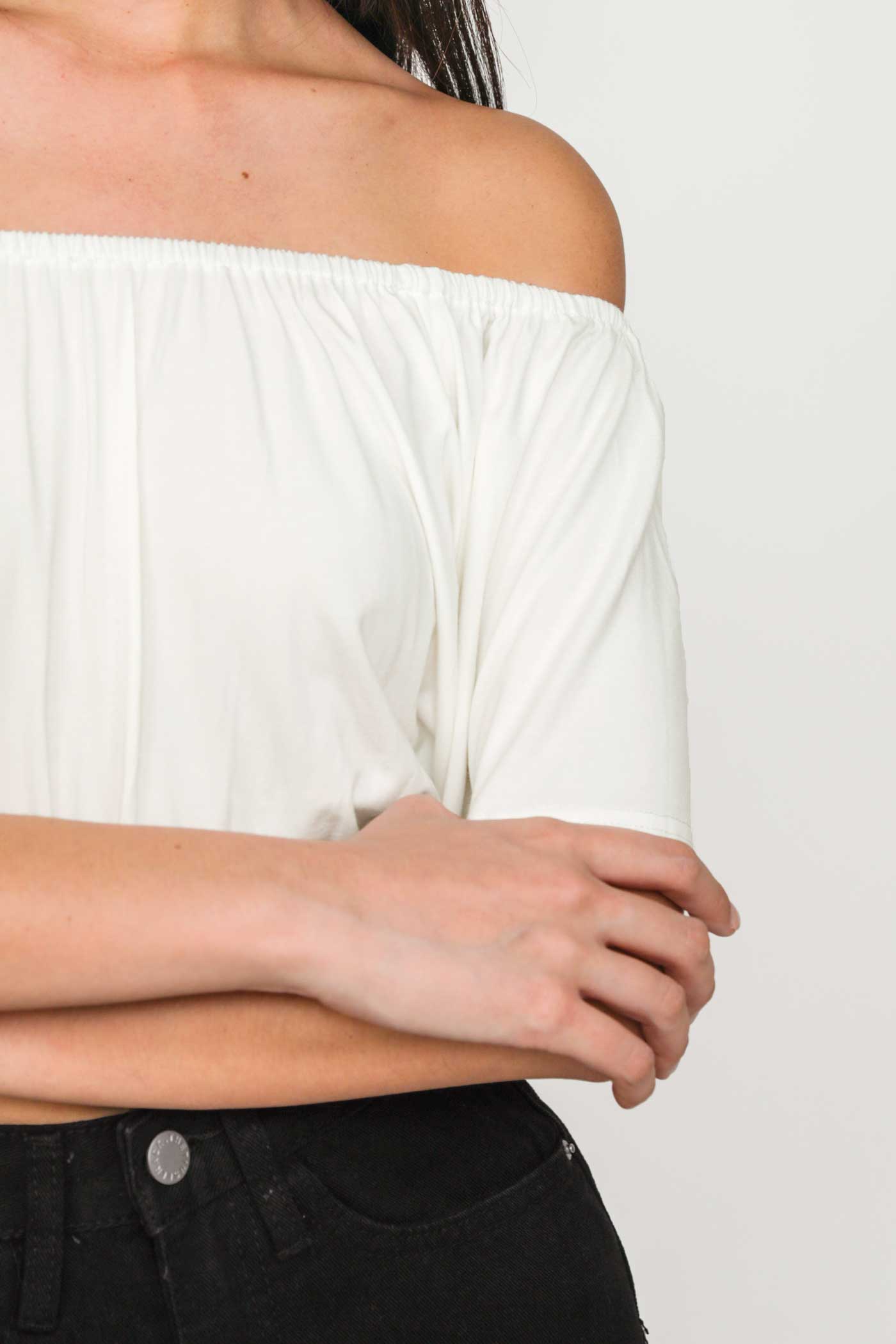Carys Off Shoulder Jersey Top - Image 10