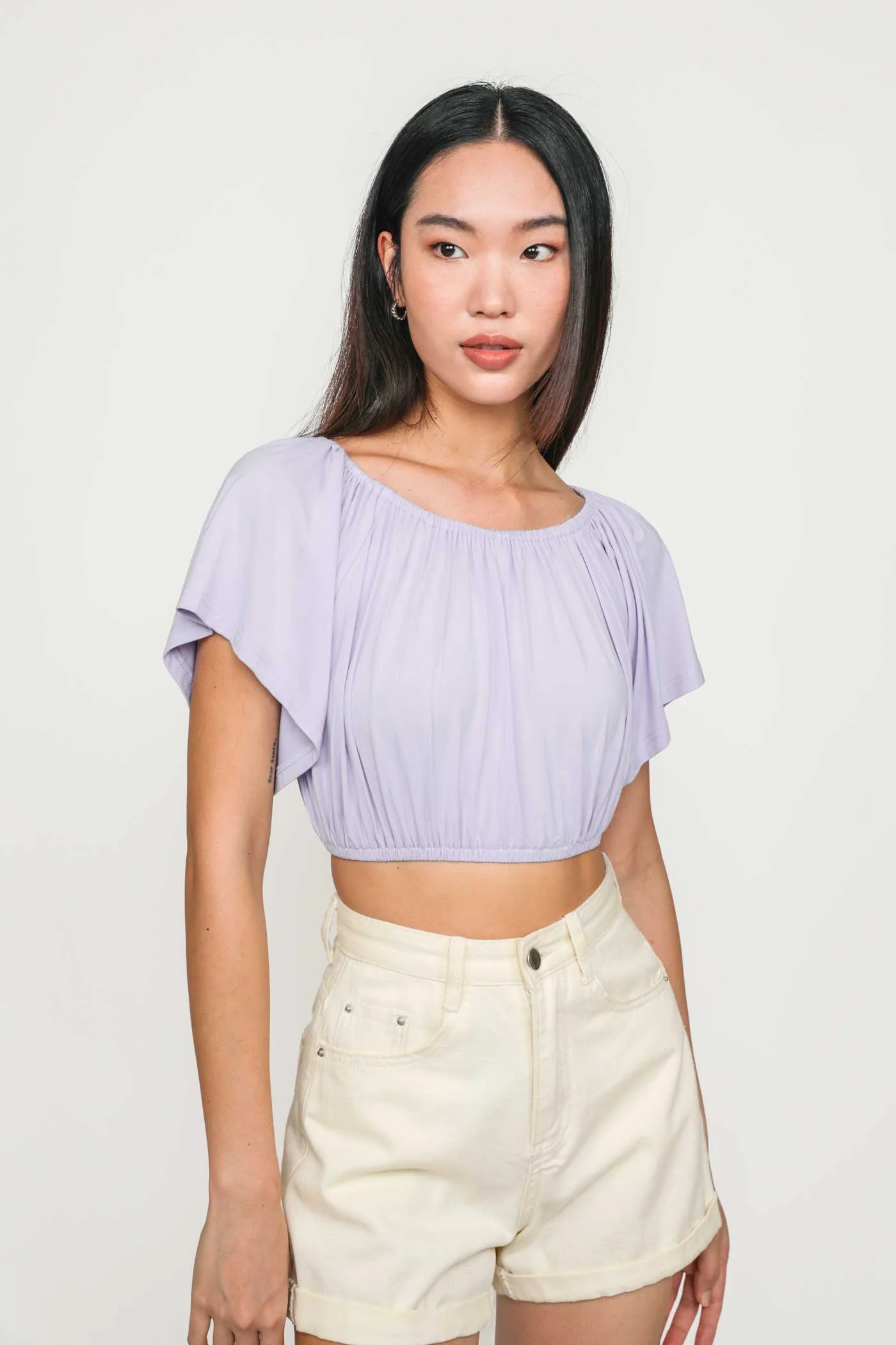 Carys Off Shoulder Jersey Top - Image 19