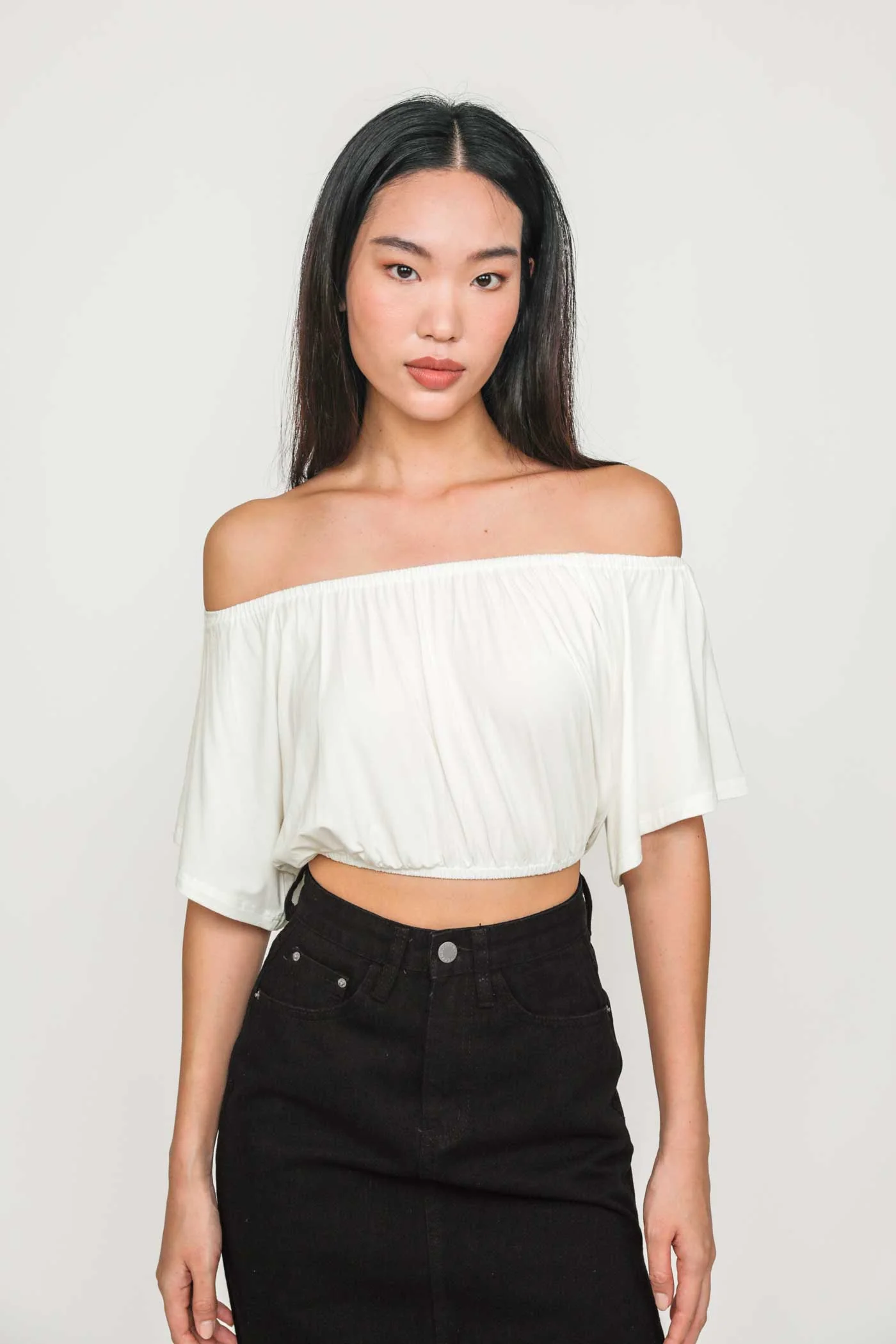 Carys Off Shoulder Jersey Top - Image 2