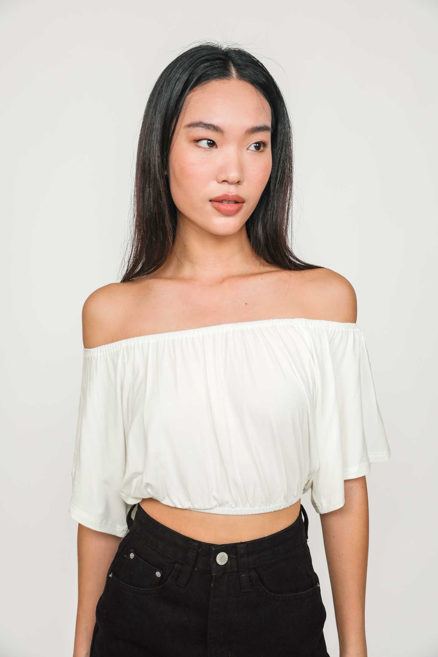 Carys Off Shoulder Jersey Top - Image 3