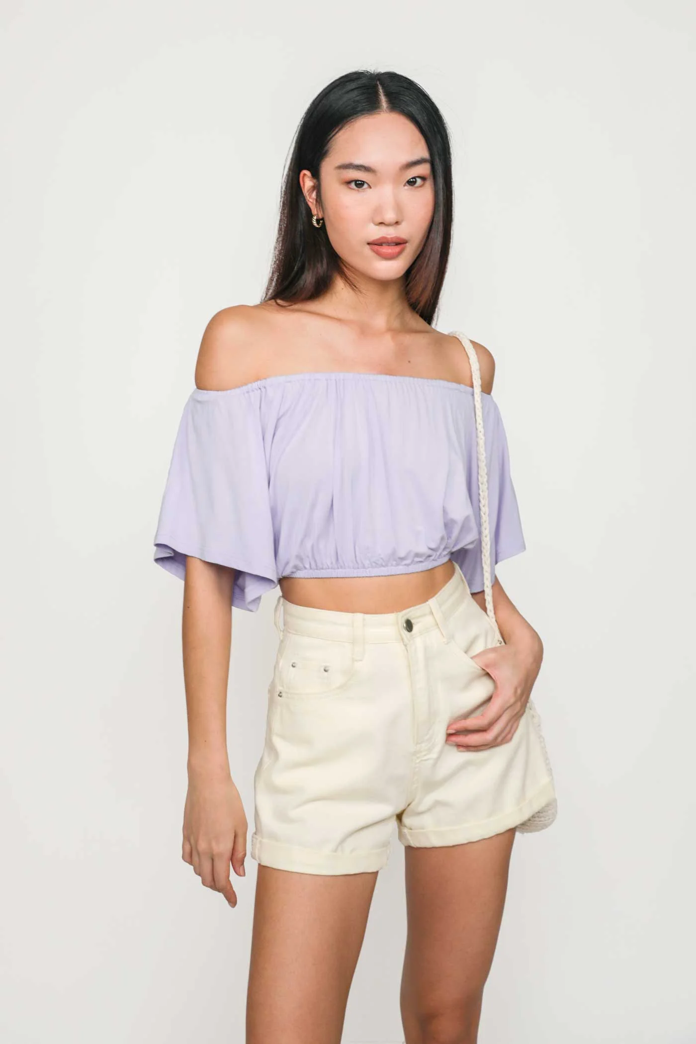 Carys Off Shoulder Jersey Top - Image 7