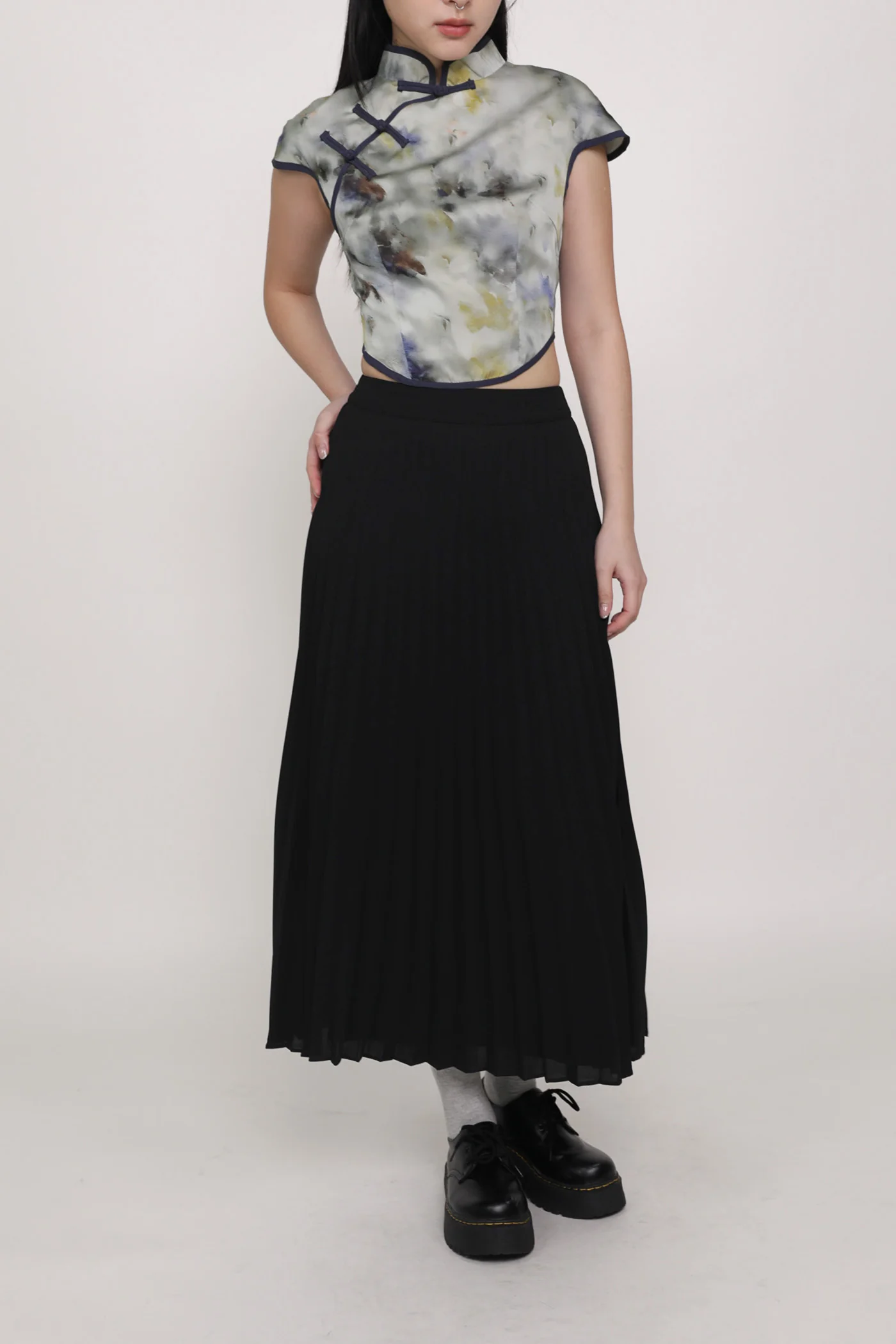 Catherine Pleated Maxi Skirt - Image 3