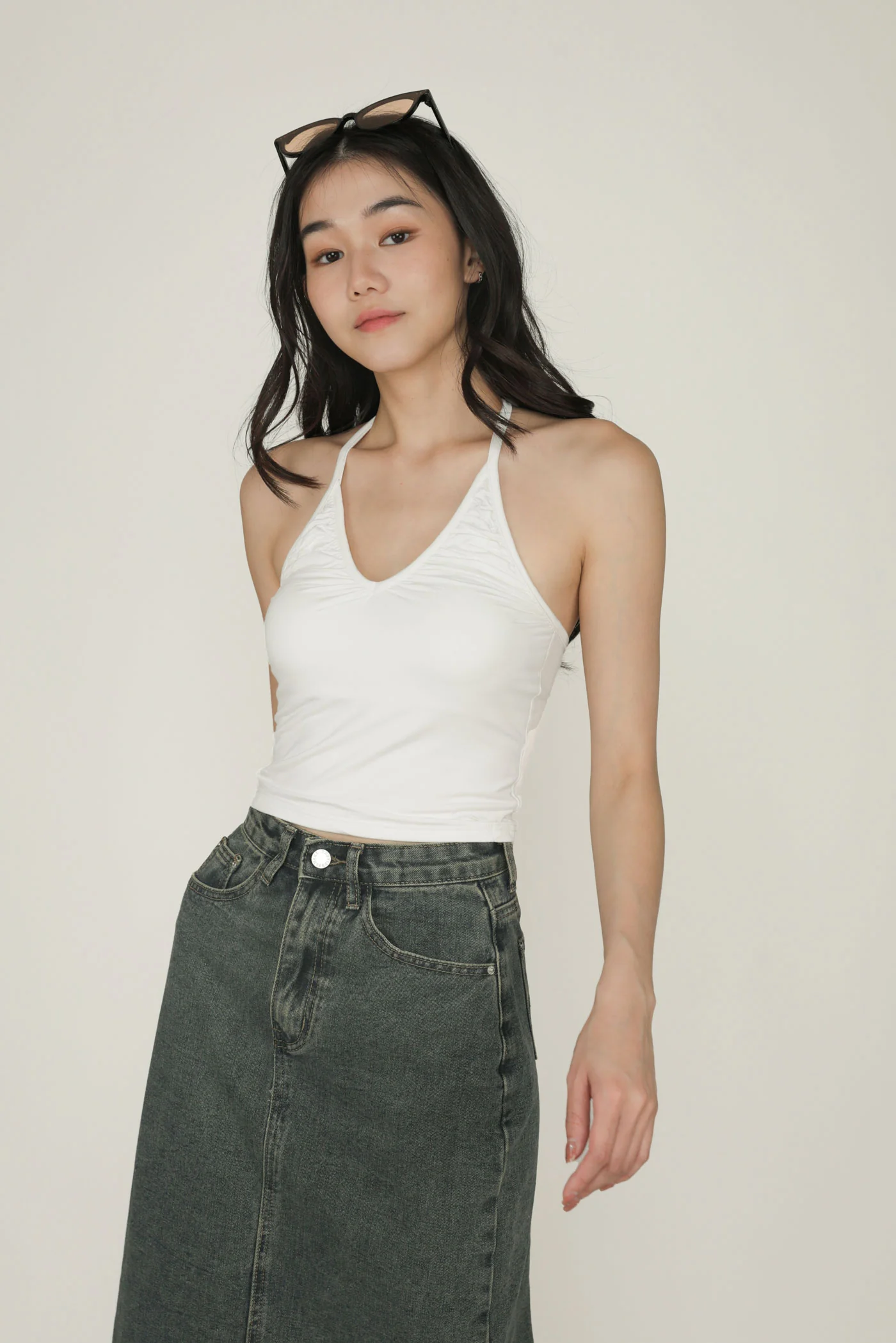 Celestine Ruched Halter Padded Top - Image 10