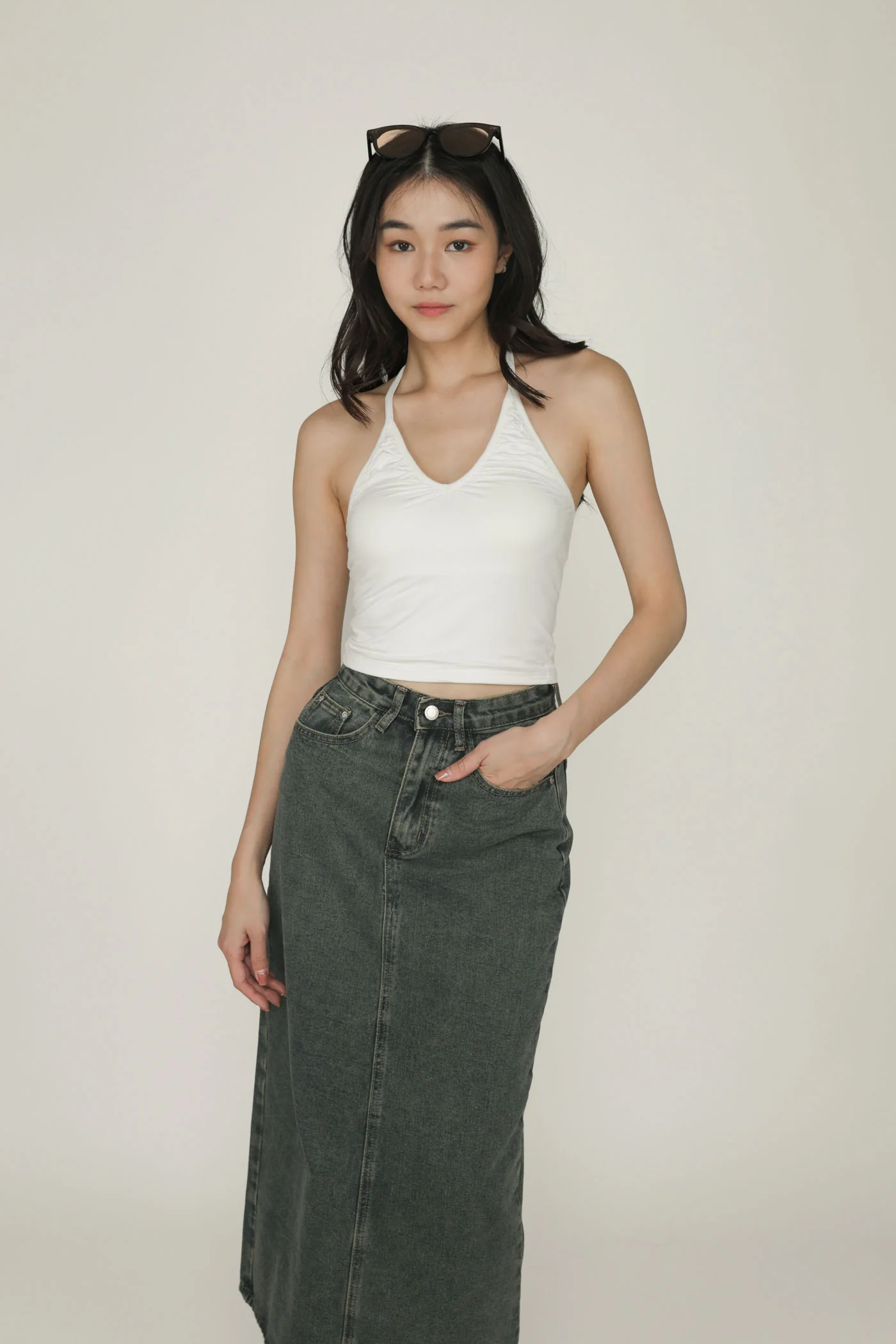 Celestine Ruched Halter Padded Top - Image 12