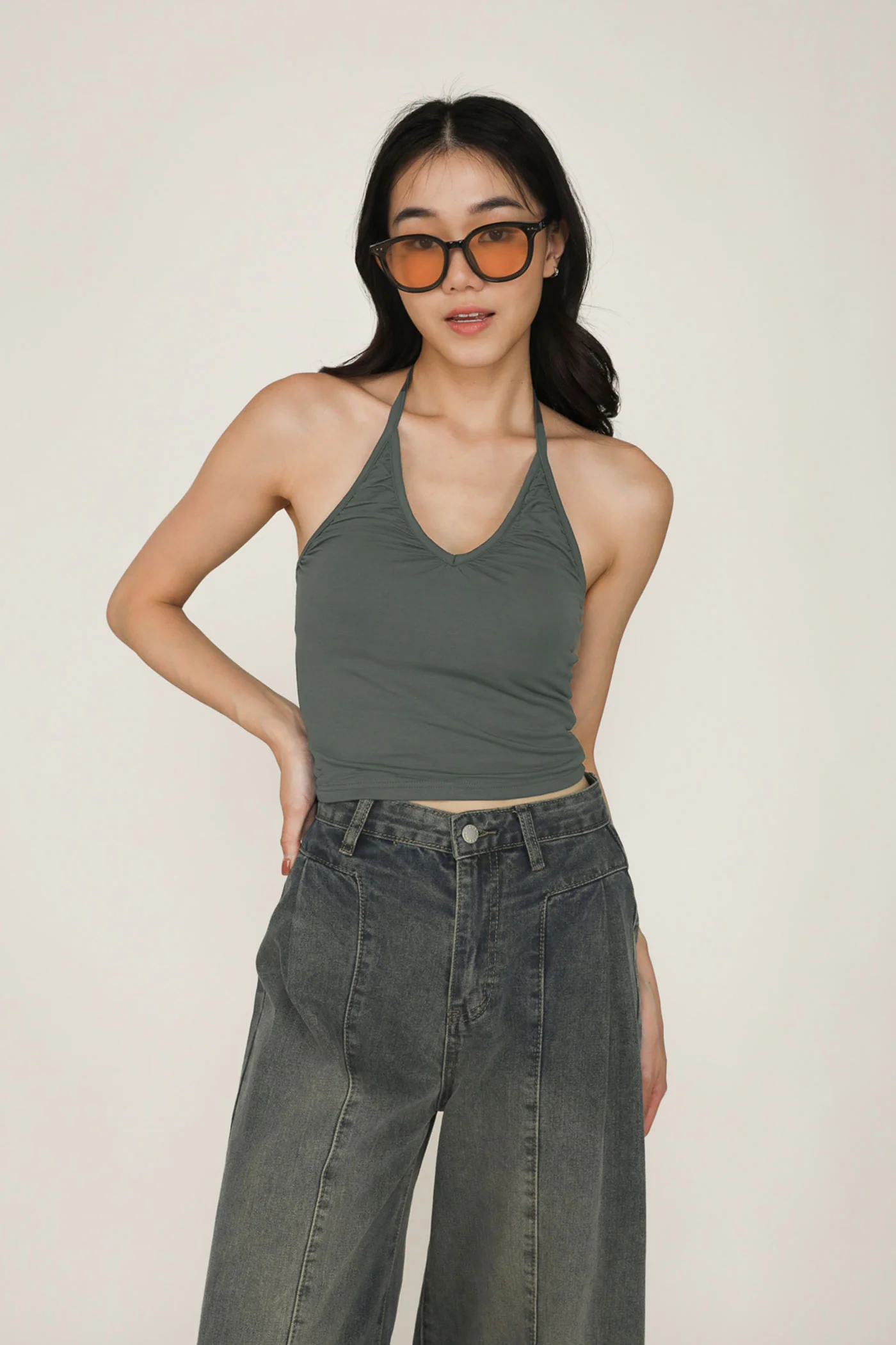 Celestine Ruched Halter Padded Top - Image 15