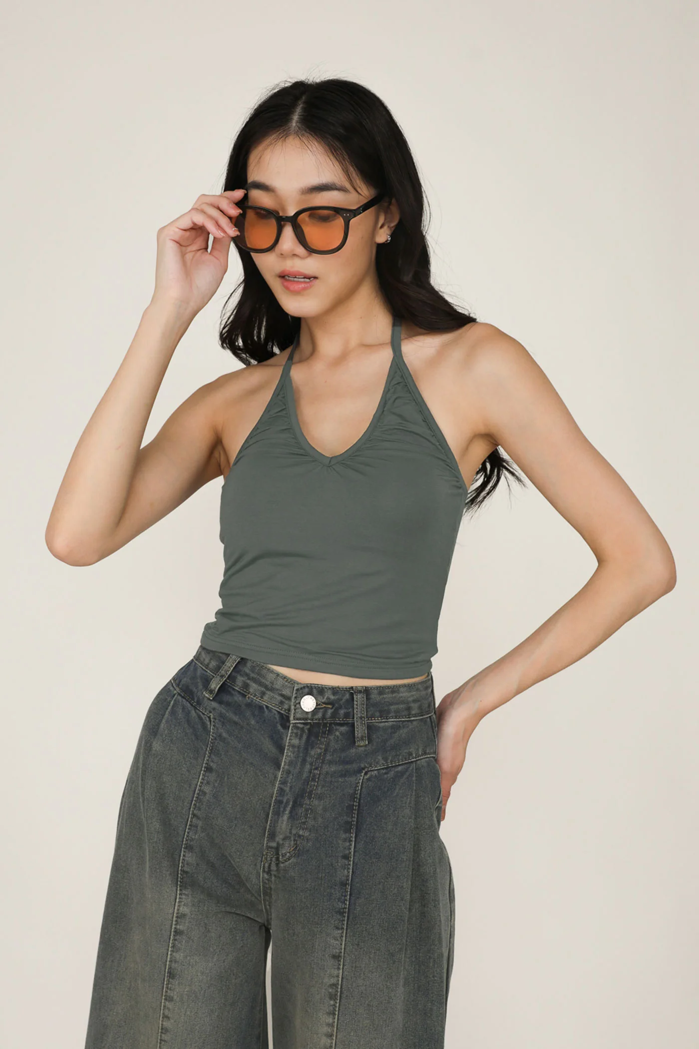Celestine Ruched Halter Padded Top - Image 17
